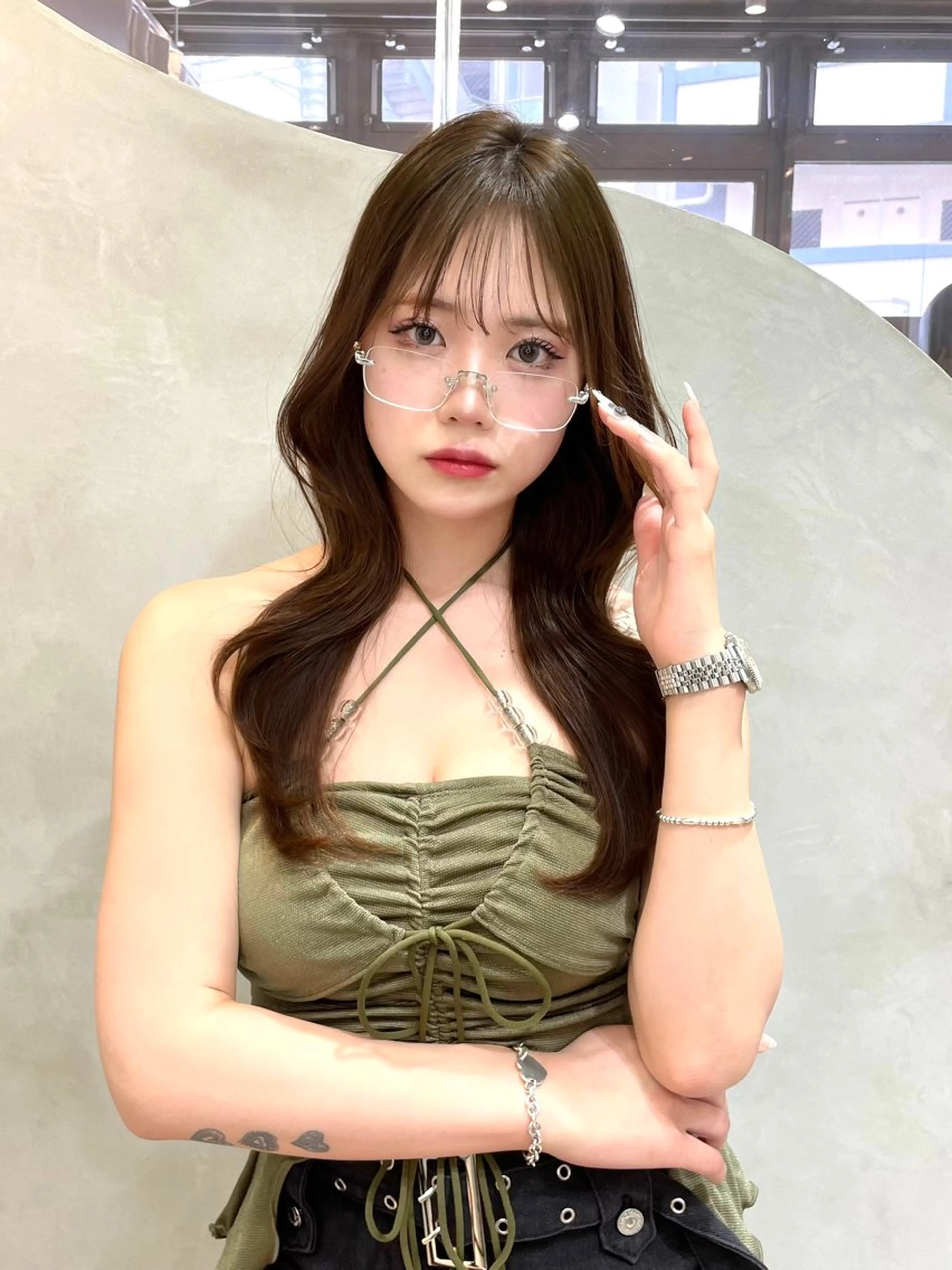 【人気NO.2💎】韓国風カット+カラー+オージュア6stepトリートメントの写真