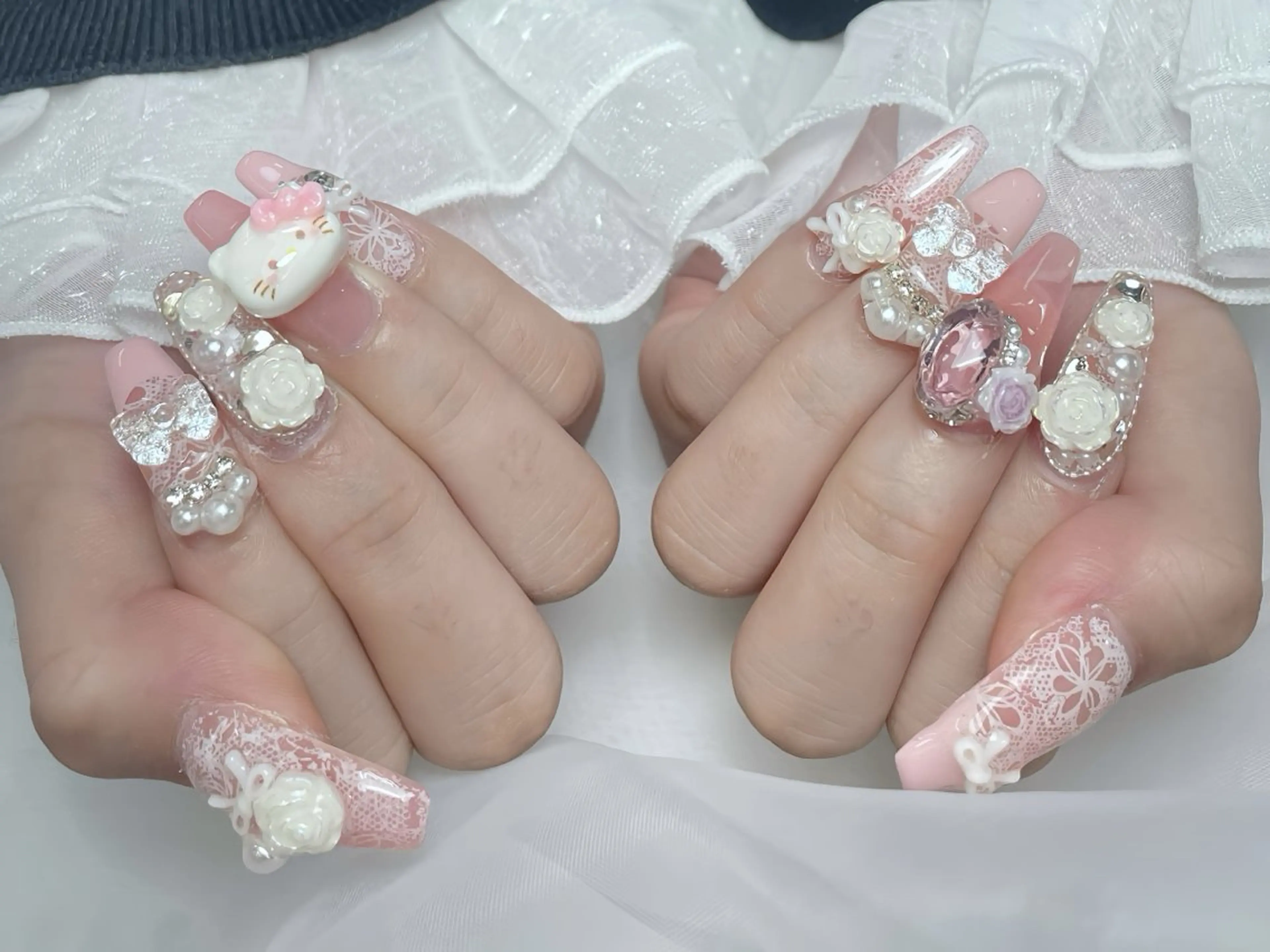 ネイル アートネイル 成人式 ジェルネイル ニュアンスネイル 夏ネイル ハンドネイル Rin Nail 新大久保店のネイルデザイン