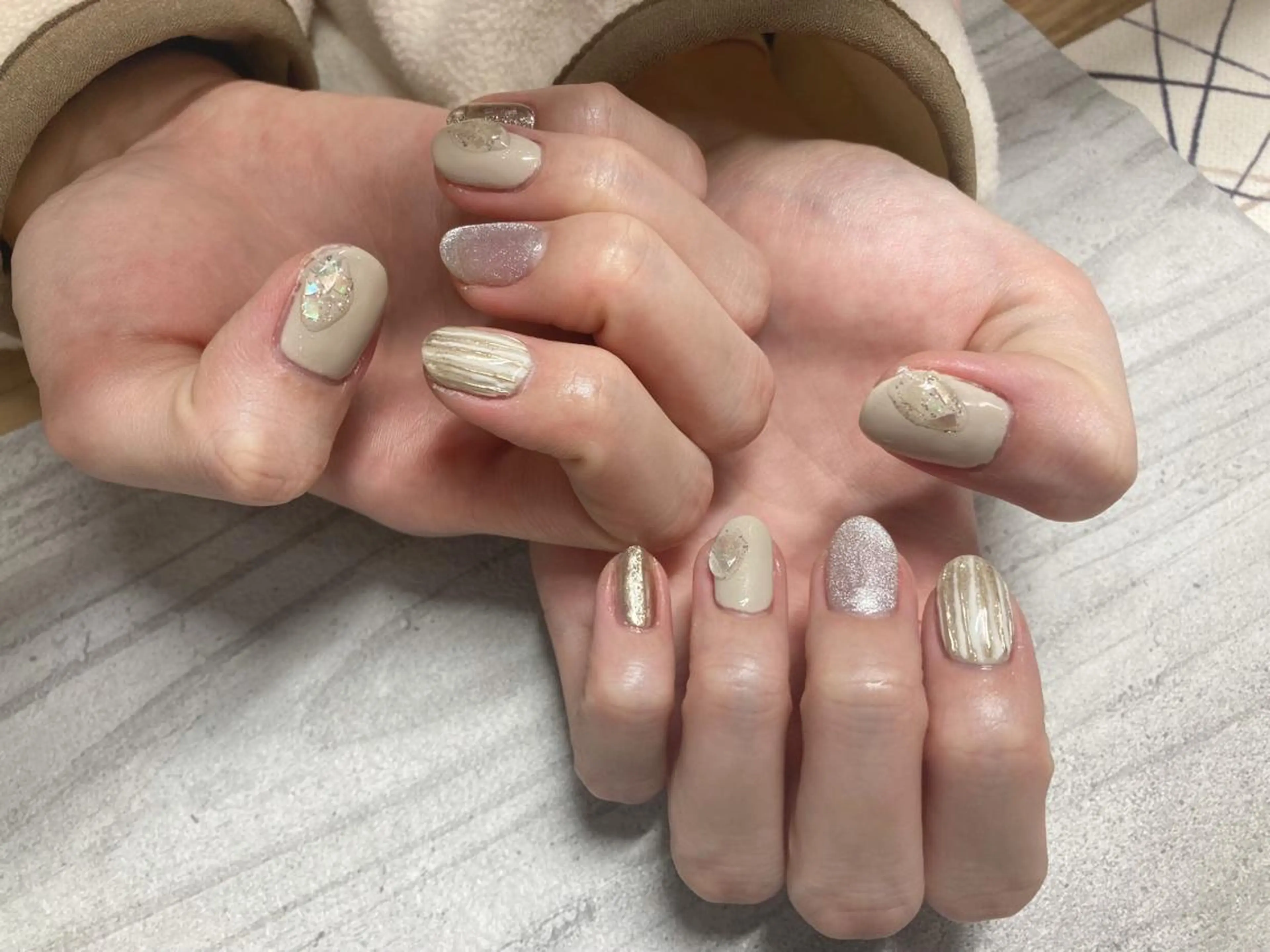 ネイル フットネイル フレンチネイル ジェルネイル ハート 韓国ネイル Mogu nail 二子玉川のネイルデザイン