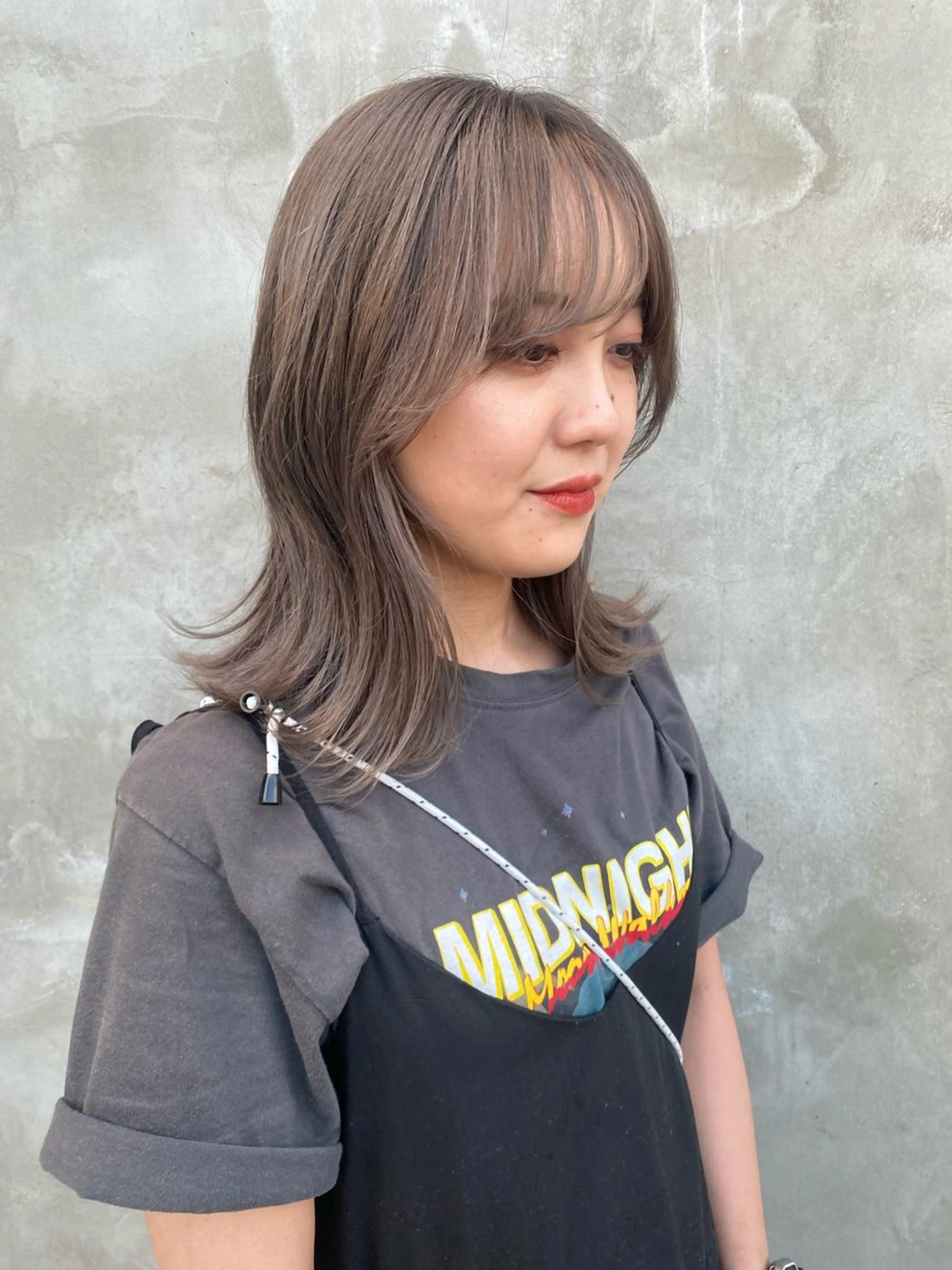 ミディアム 艶カラー/韓国風ヘア 🐈⬛sofy🐾のヘアスタイル