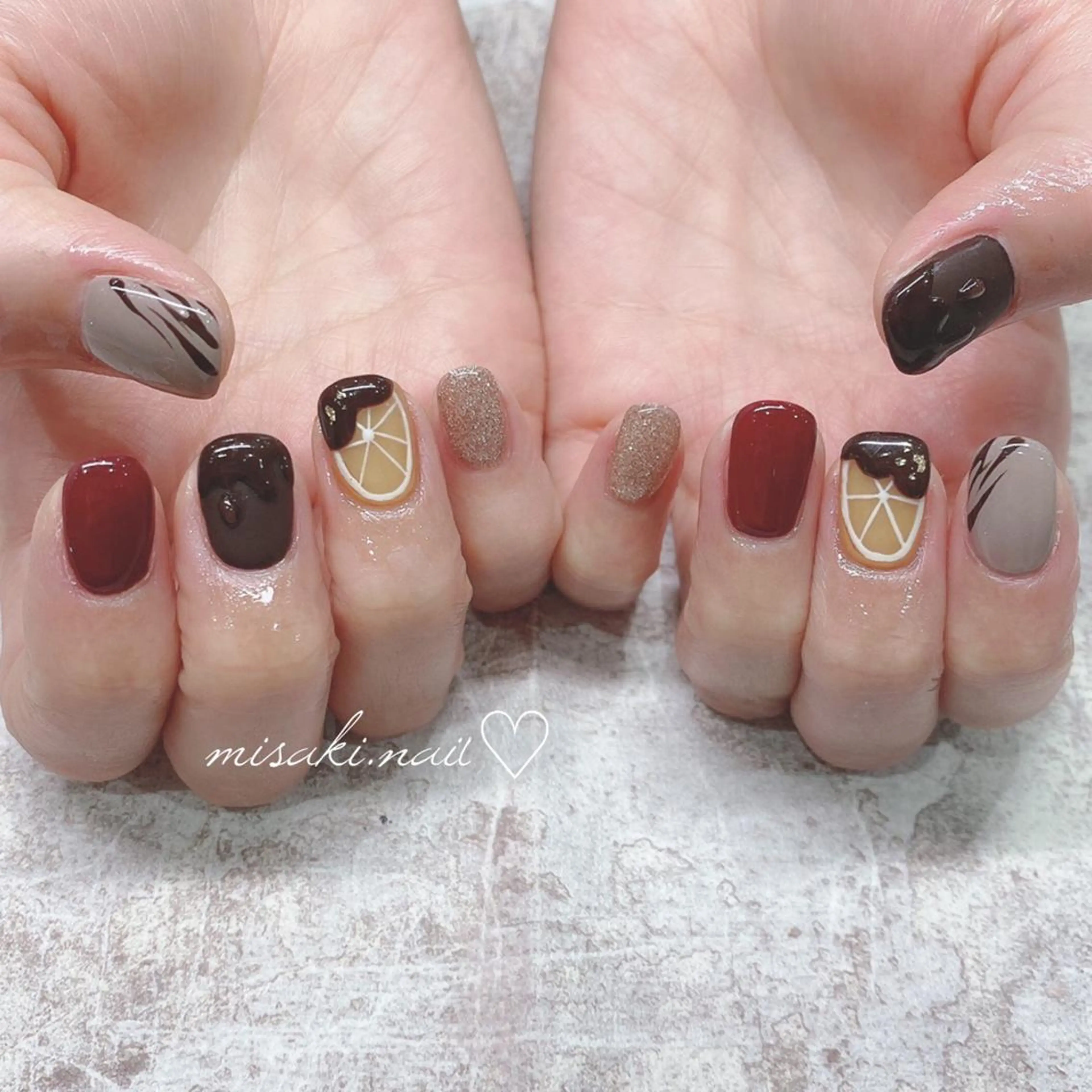 ネイル 韓国ネイル ワンホンネイル ハンドネイル nailsalon miinailsのネイルデザイン