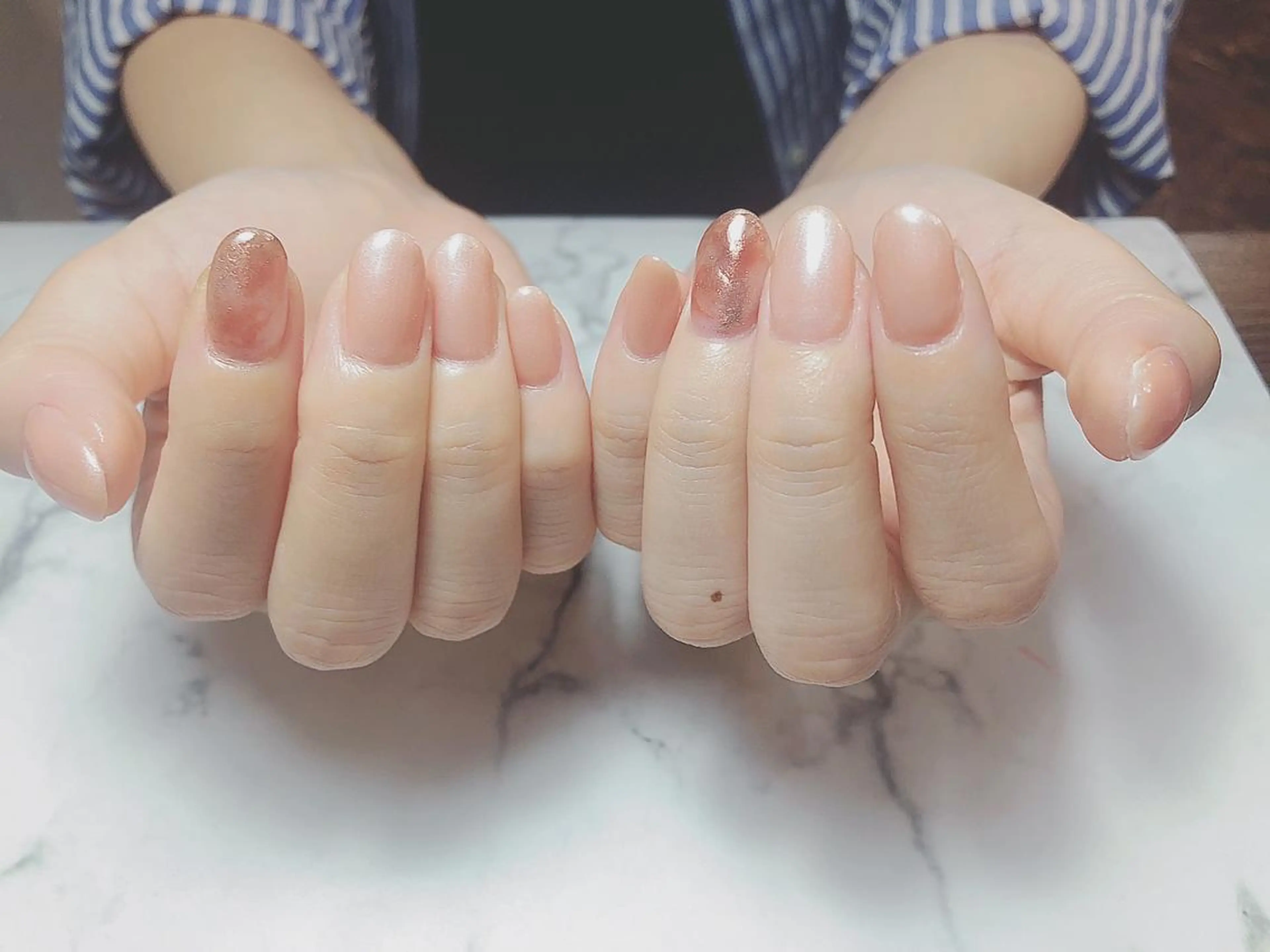 ネイル アートネイル ジェルネイル ニュアンスネイル パラジェル ハンドネイル Nailist Honamiのネイルデザイン