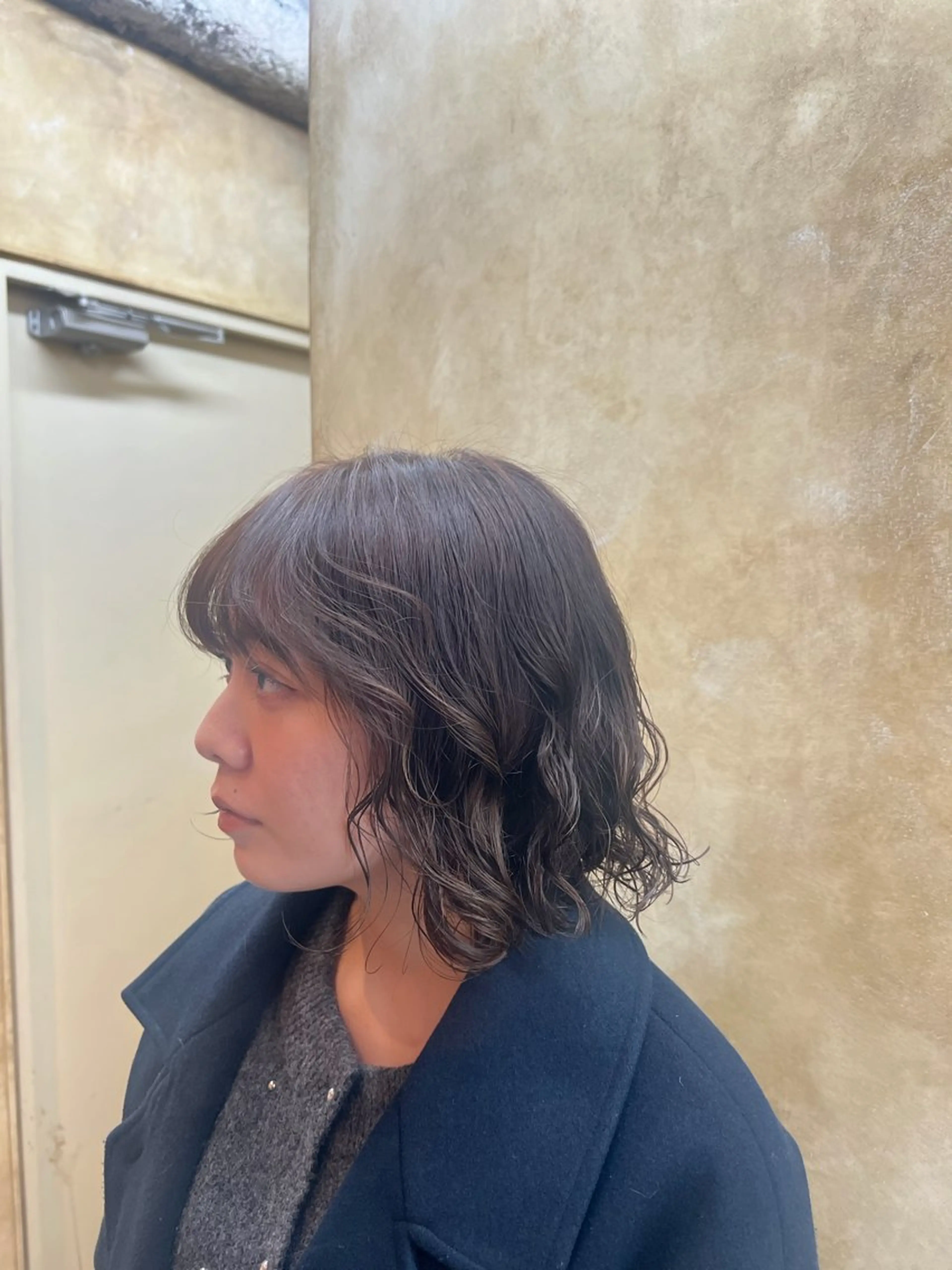 ミディアム パーマ ともざねゆか UniQ/岡山駅のヘアスタイル