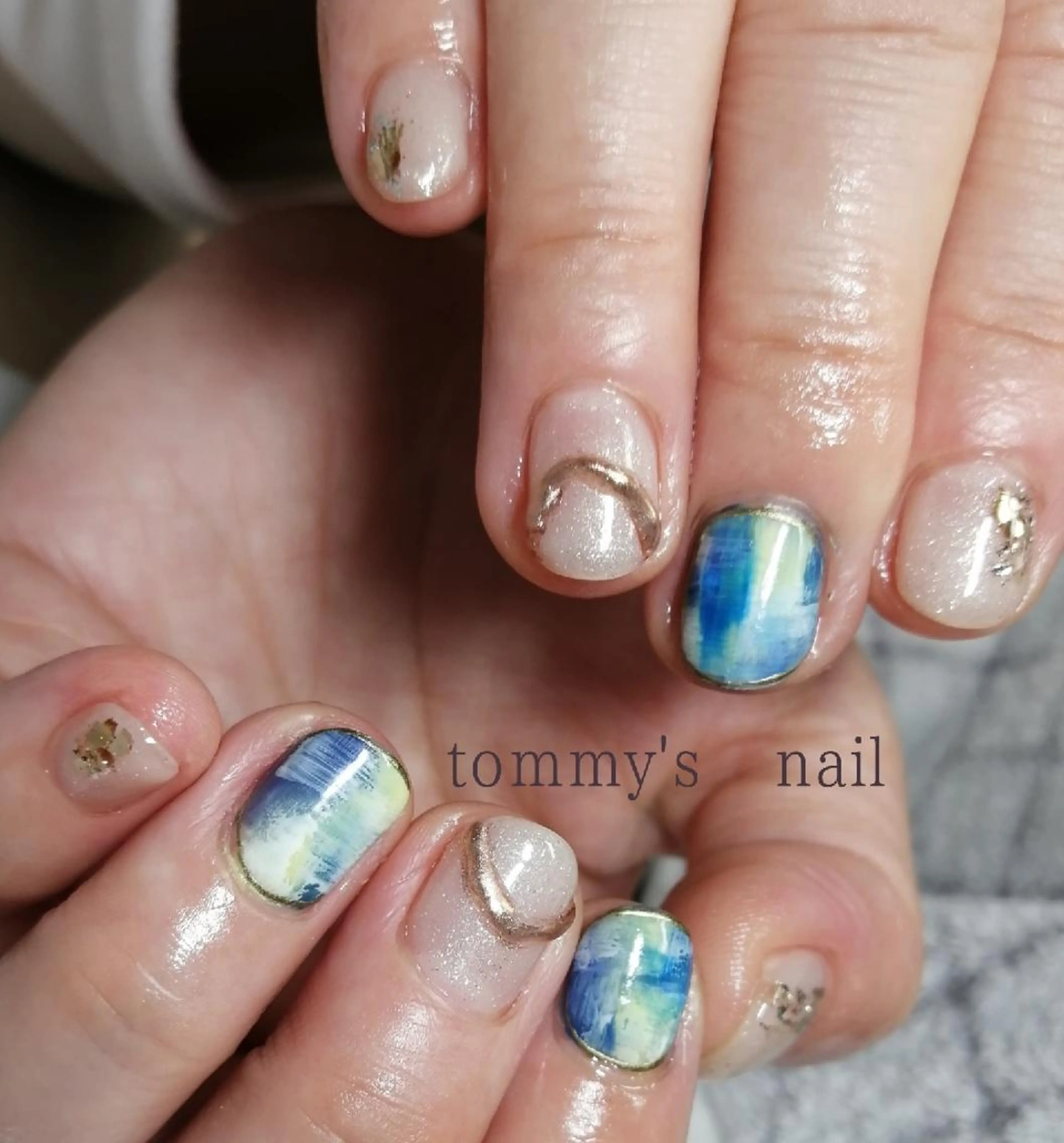 ネイル フットネイル ジェルネイル ミラーネイル ワンカラーネイル ハンドネイル tommy's nail所属・福岡/若よもぎ蒸し 全身美容が叶うサロンのネイルデザイン