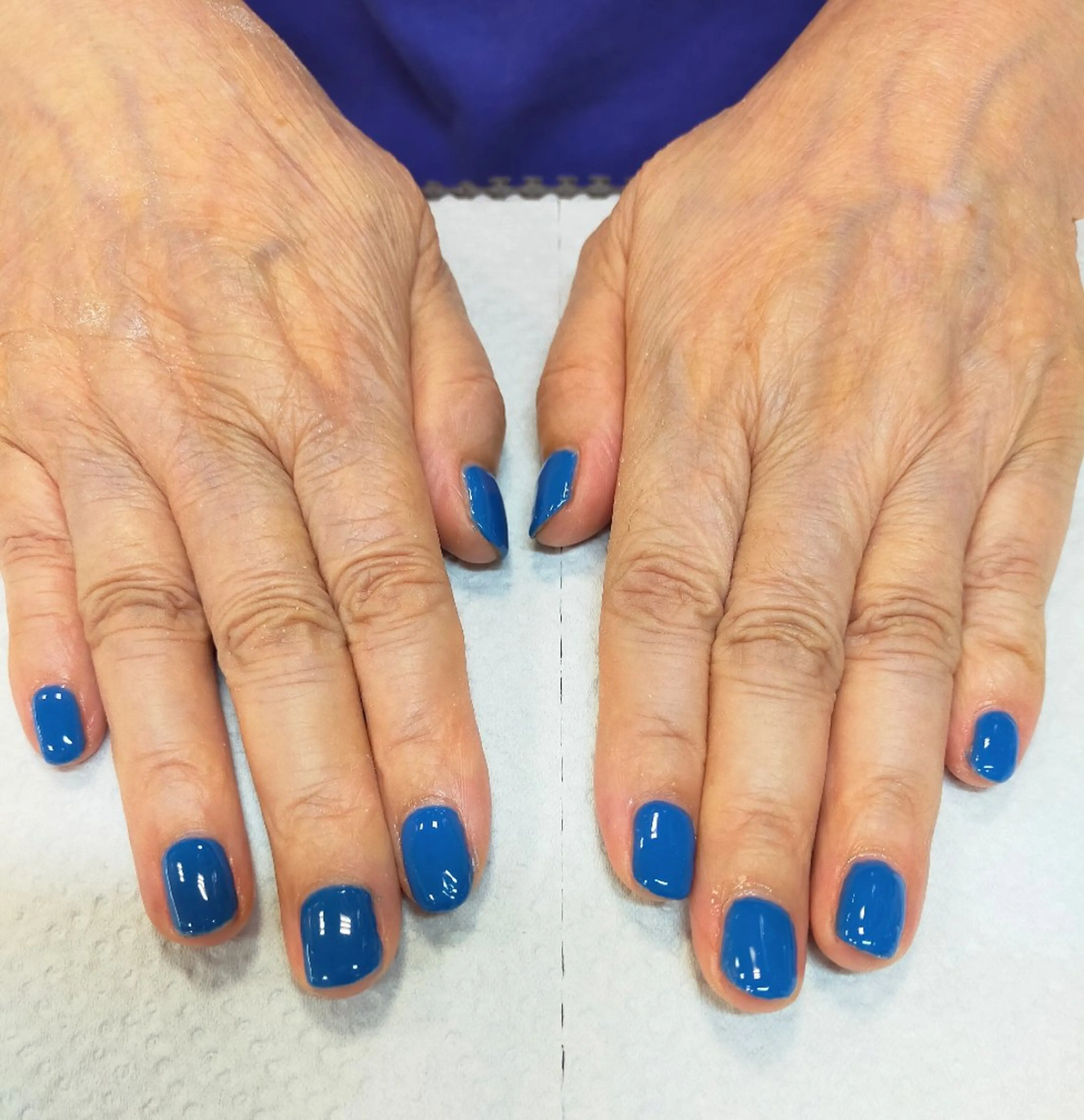 ネイル ブルー ワンカラーネイル 夏ネイル maruyasu. yのネイルデザイン