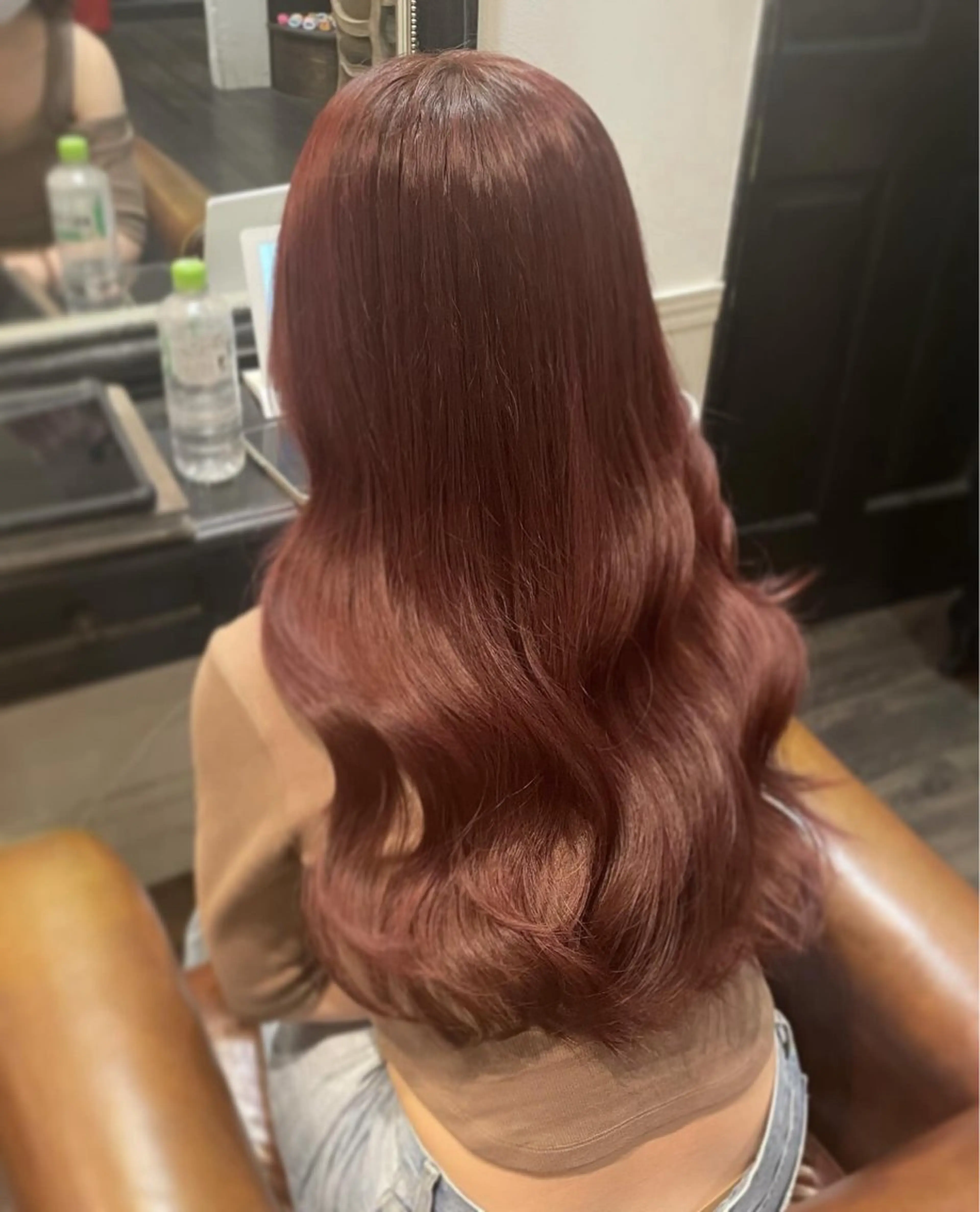 ロング レッドブラウン 韓国風ヘア H by shiomih所属・藤原 楓愛/shiomiHのヘアスタイル