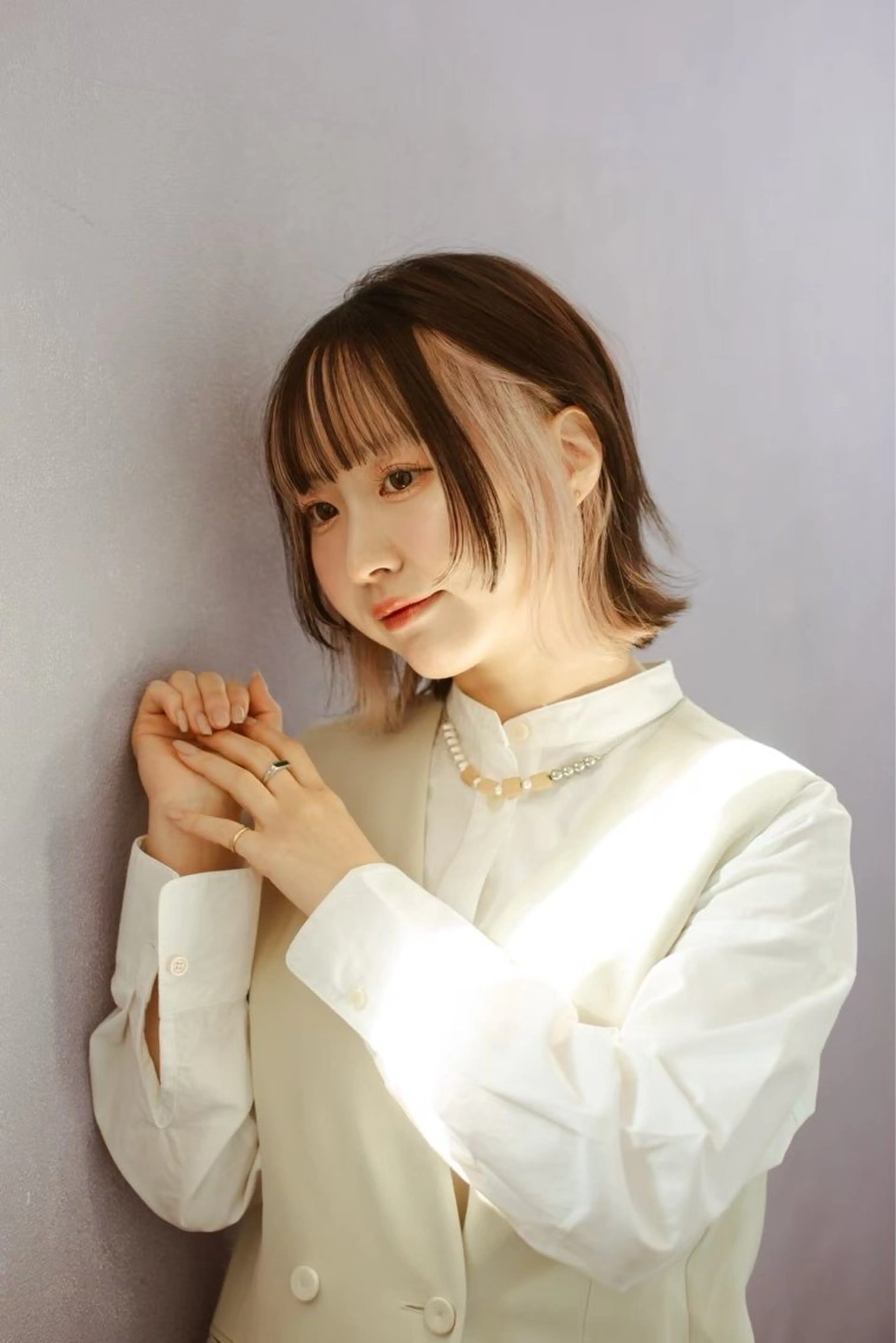 ショート カラー カット ヘアカラー トリートメント ボブ/透明感カラー /さちかのヘアスタイル