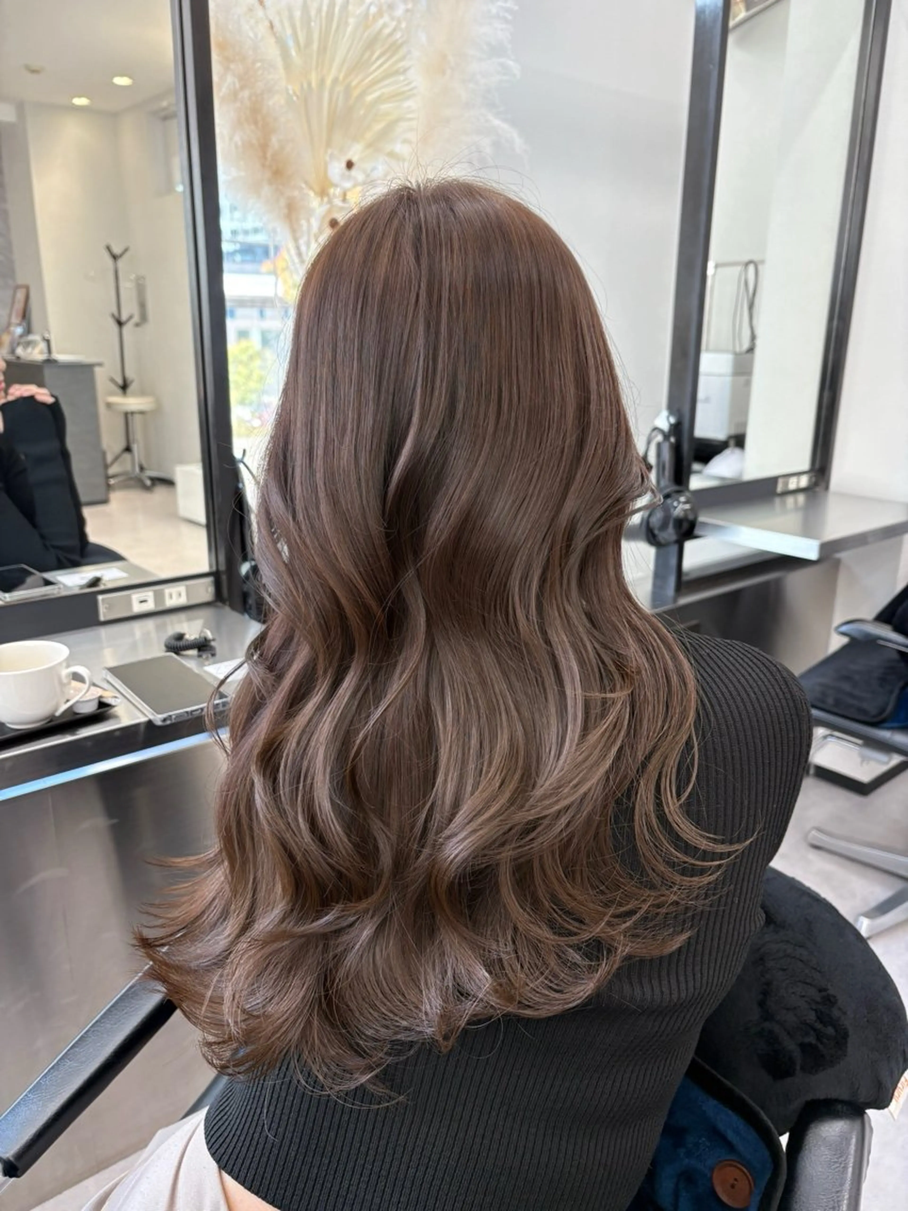 ロング カラー カット ヘアカラー トリートメント 堀江/透明感 ベージュ/白川幸太のヘアスタイル