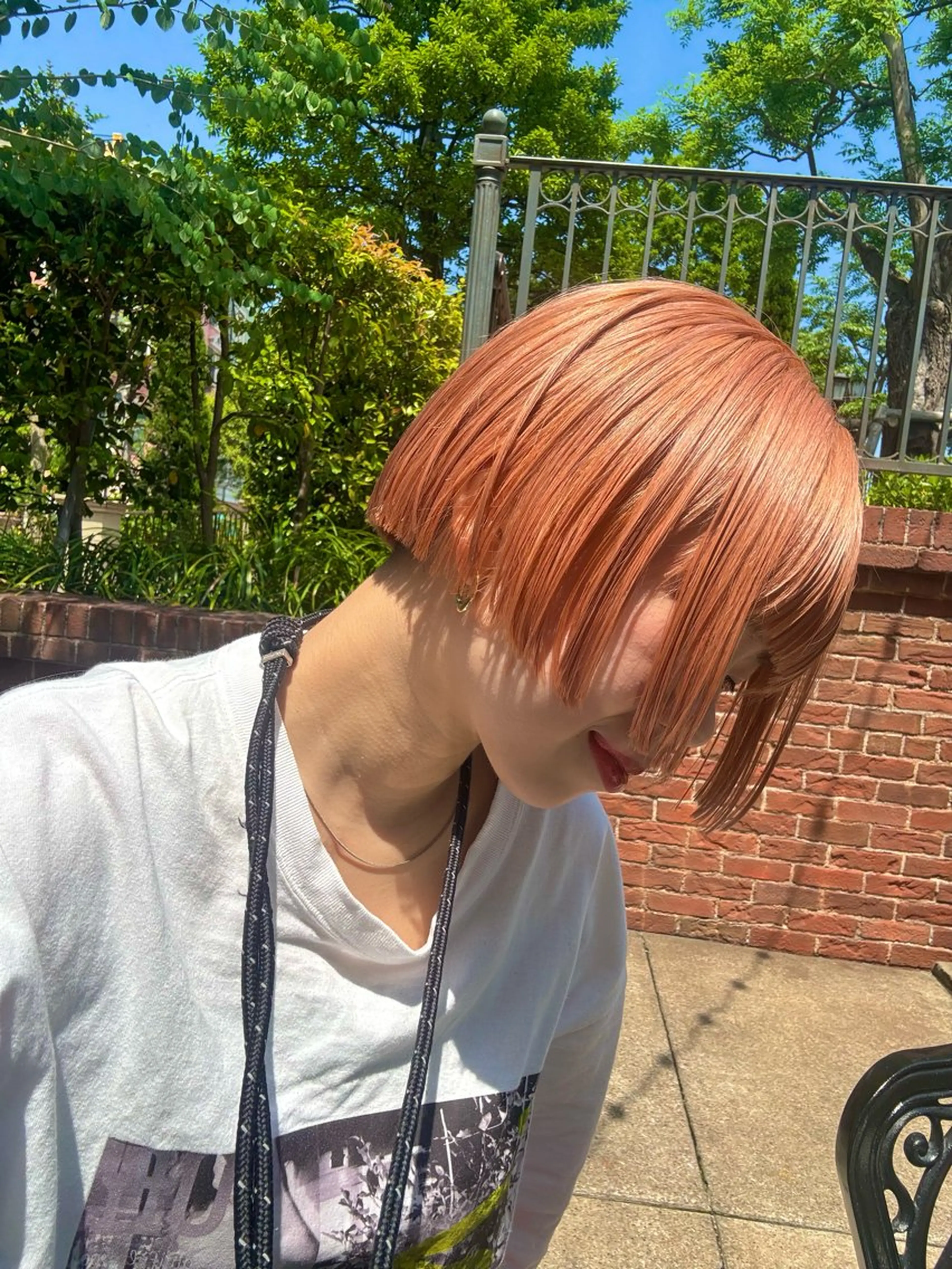 カラー ブリーチ オレンジ 暖色/ブリーチカラー 🍊 yu-na.のヘアスタイル