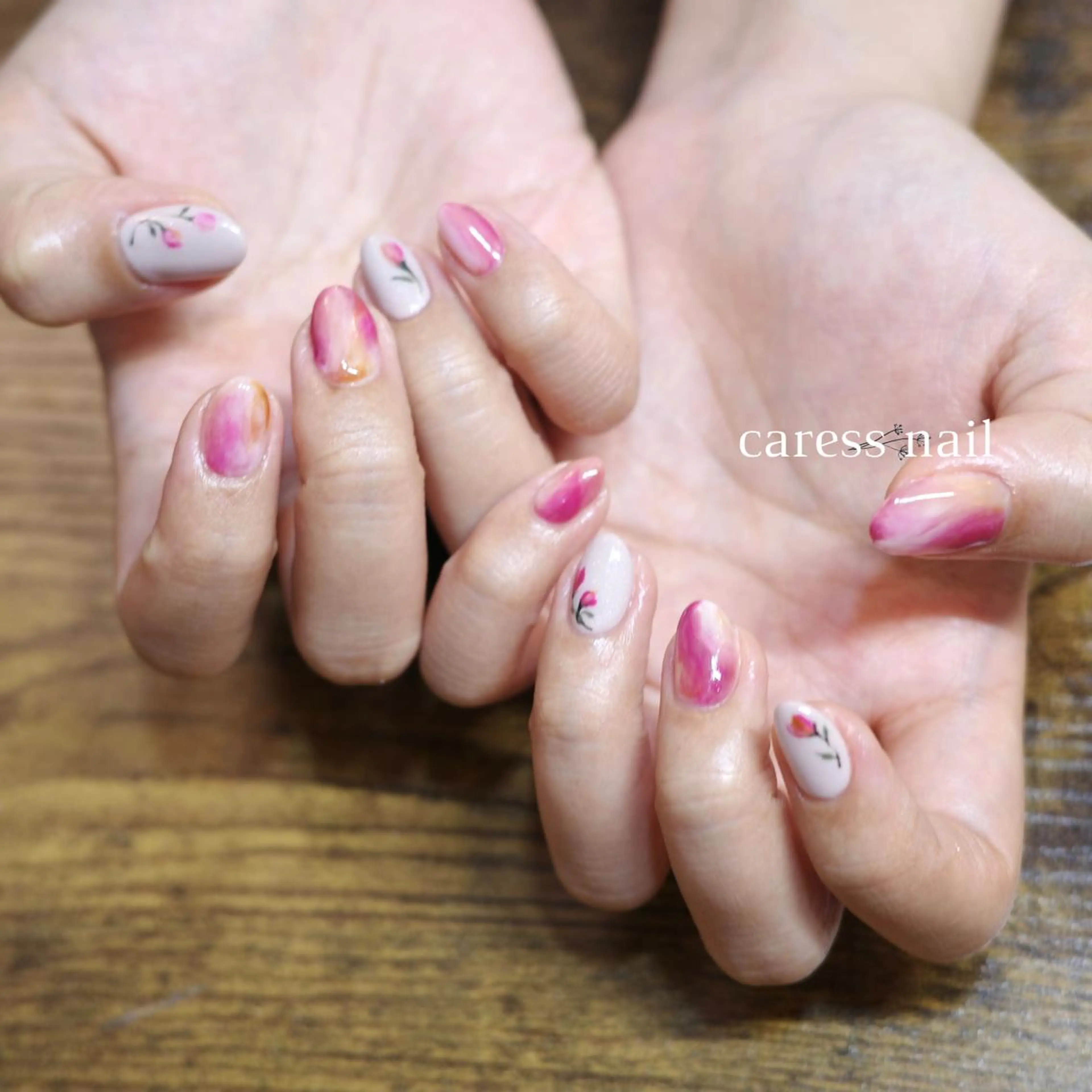 ネイル ハンドネイル caress nail カレスネイル 代々木上原所属・カレスネイル さいのネイルデザイン