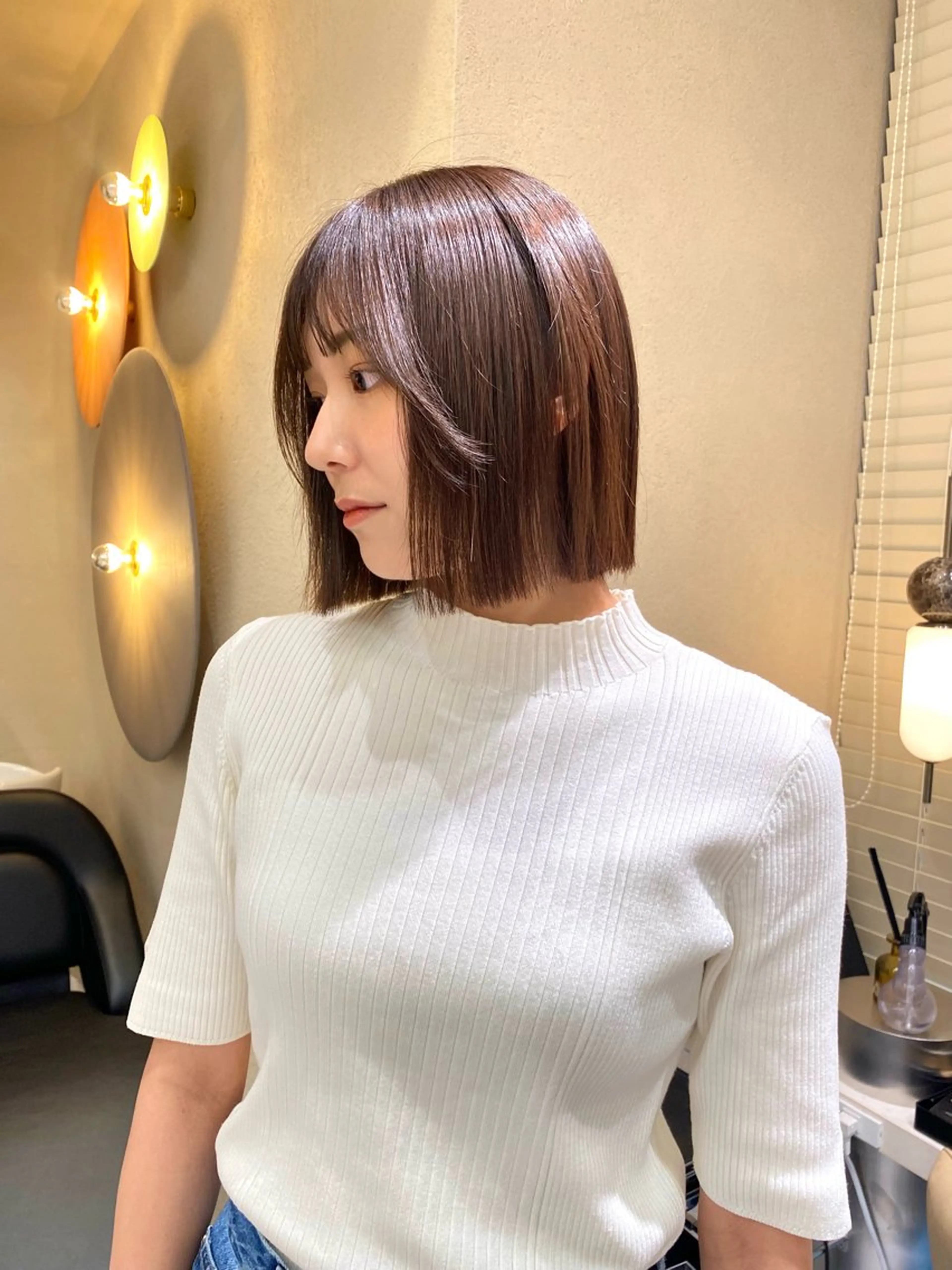 🌱リピーター様🌱【小顔カット➕透明感アディクシーカラー➕最高級TOKIOトリートメント➕コテ巻き♥️】の写真