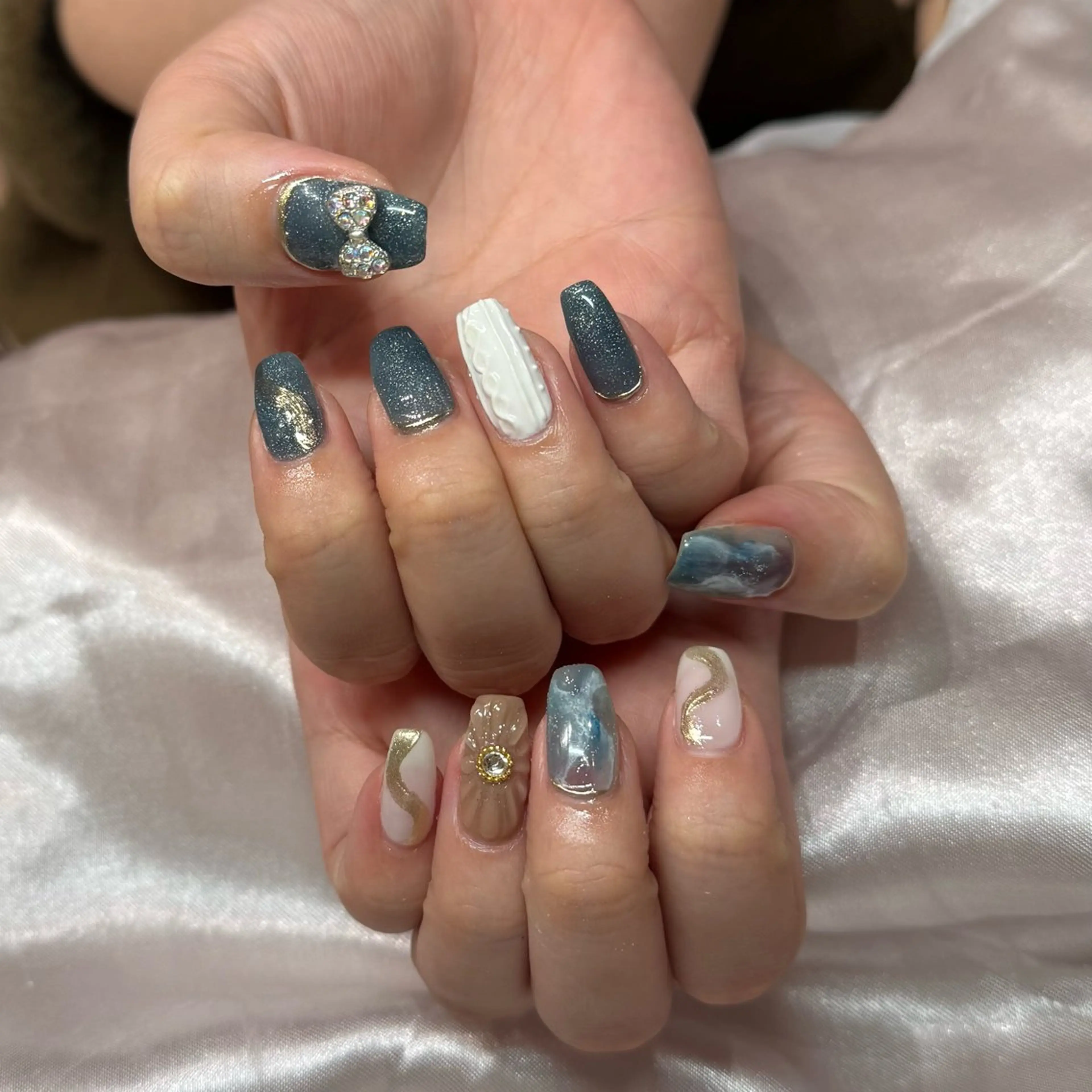 ネイル アートネイル クリアネイル ぷっくりネイル ハンドネイル Roy心斎橋 石川のネイルデザイン