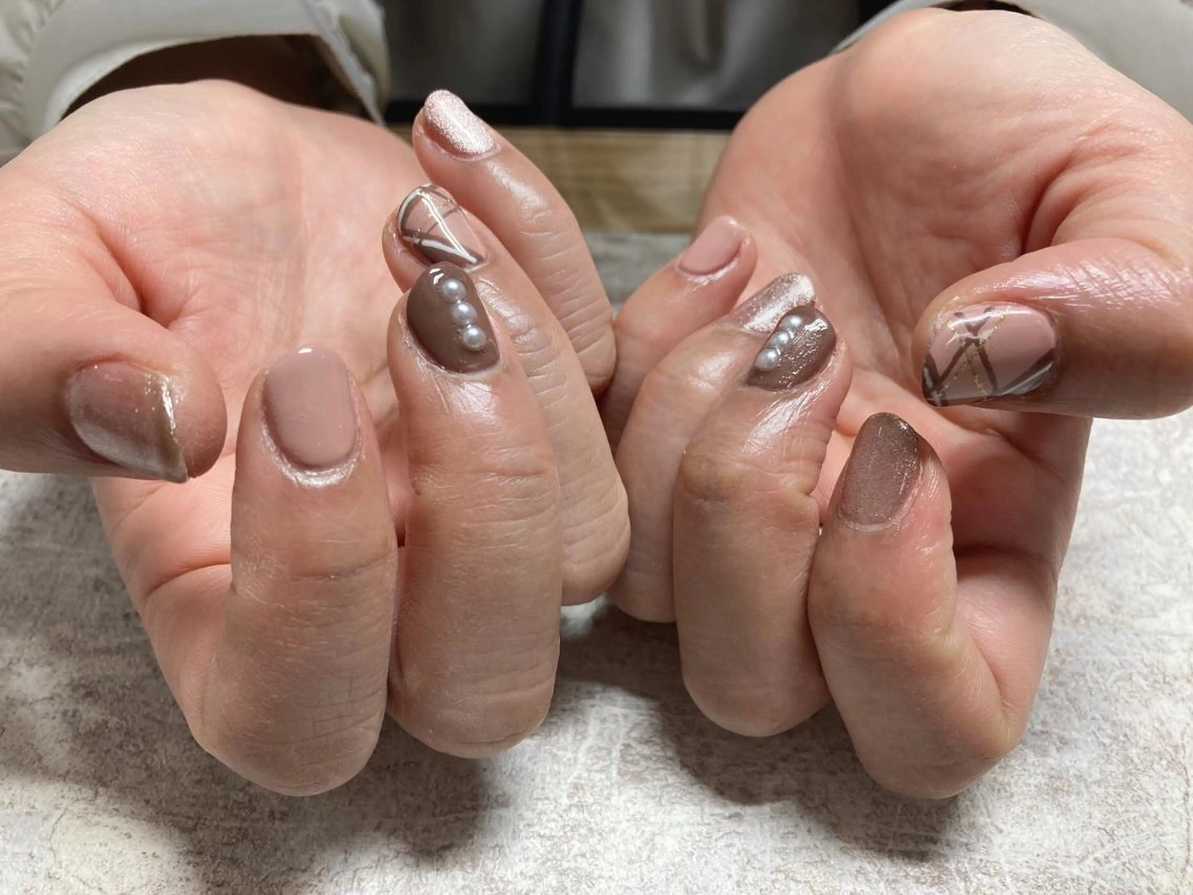 ネイル フットネイル フレンチネイル ジェルネイル ハート 韓国ネイル Mogu nail 二子玉川のネイルデザイン