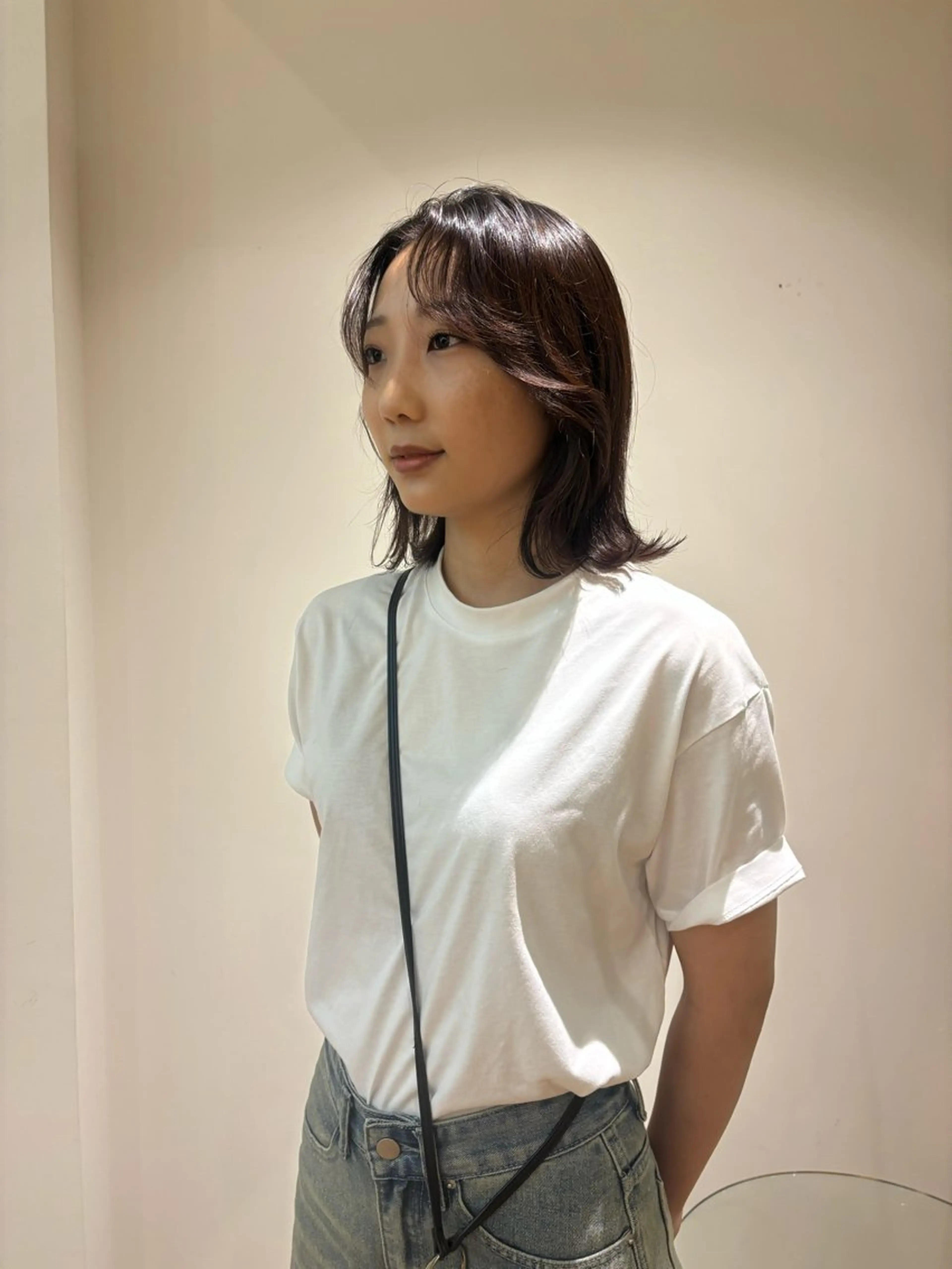 ミディアム パーマ ミディアムパーマ カット 縮毛矯正 津田 里菜のヘアスタイル