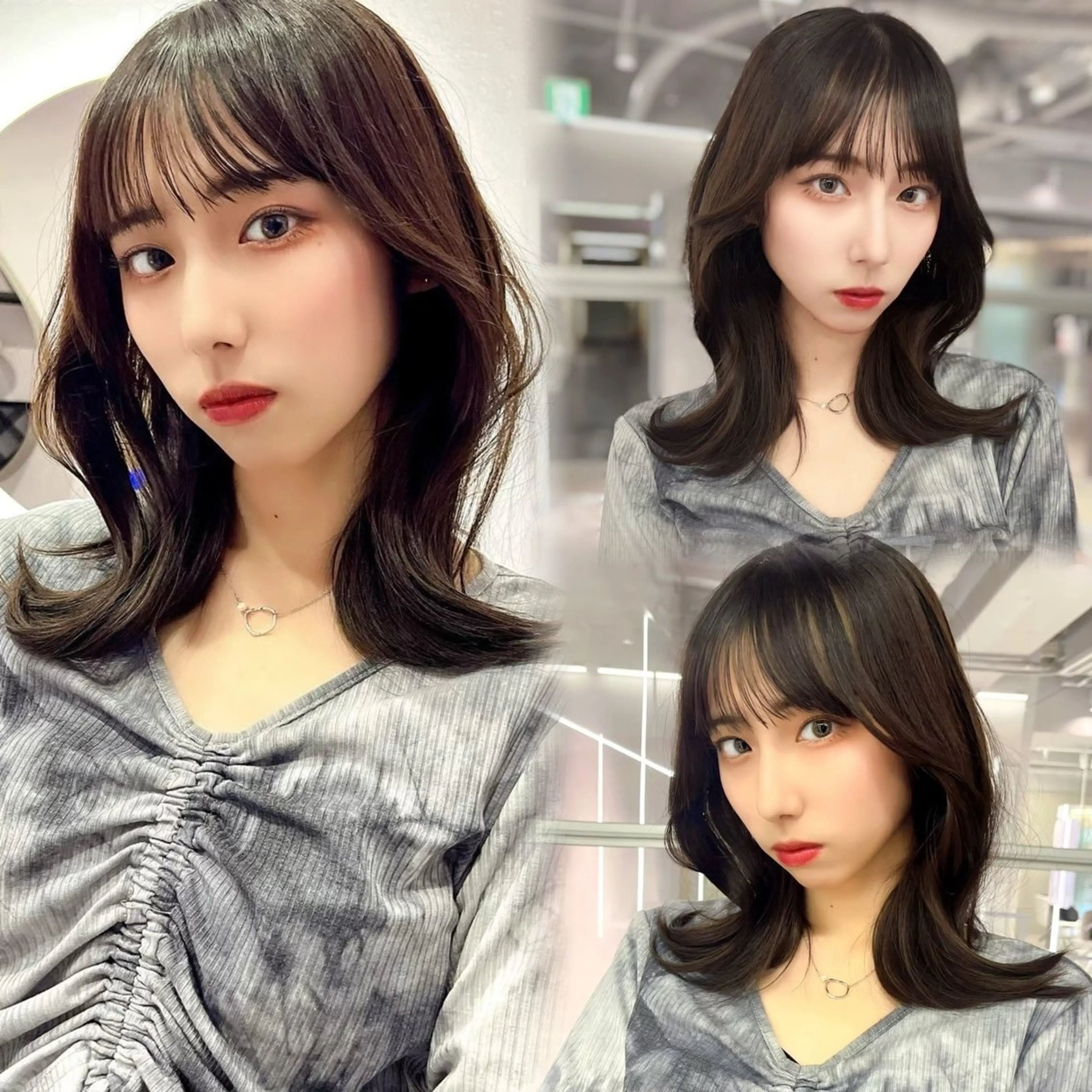 セミロング カラー ヘアアレンジ 韓国ヘア/髪質改善 TAKAHIROのヘアスタイル