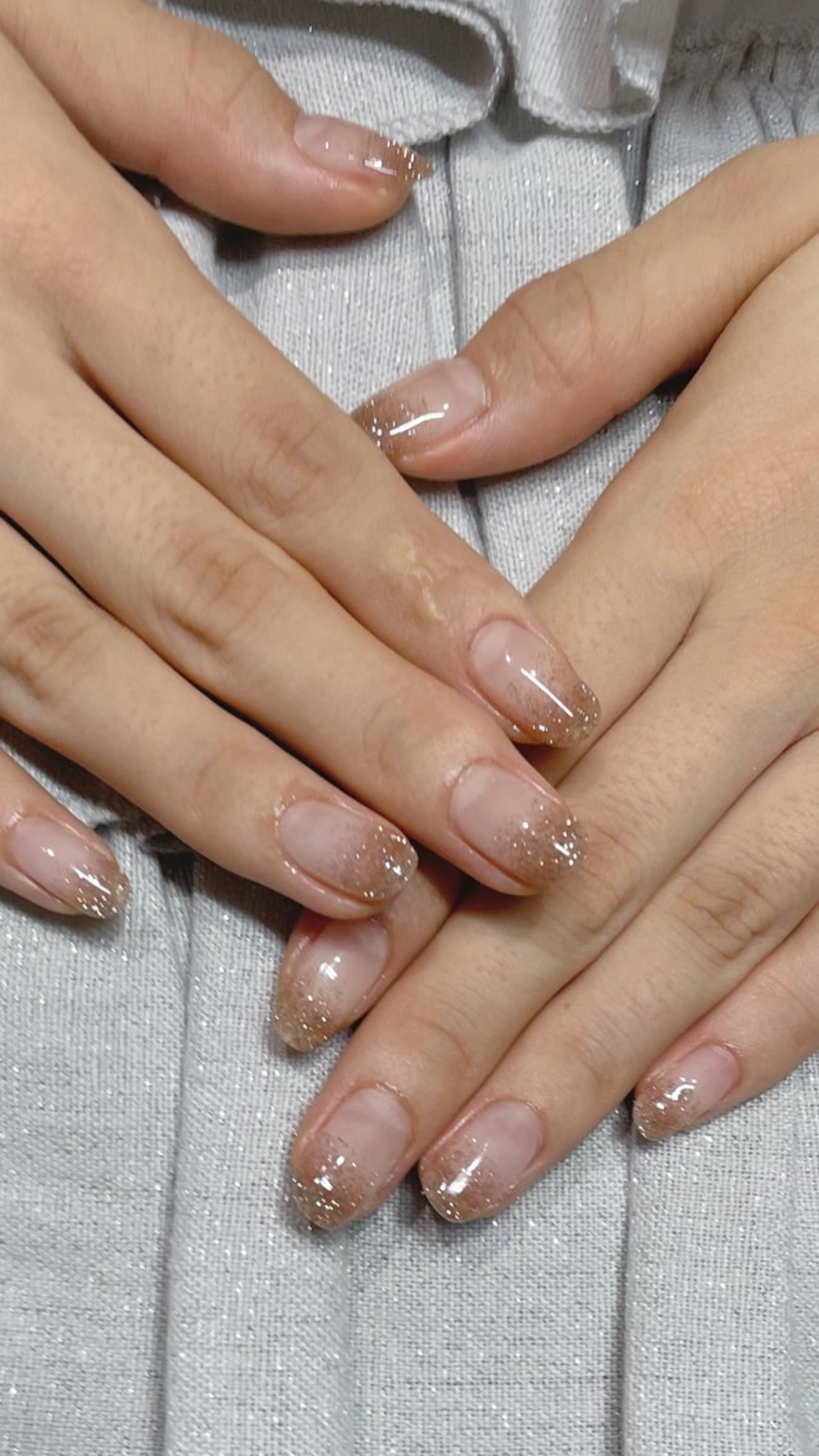 ネイル ラメ(グリッター) ラメグラデーション ハンドネイル purunail 🤍プルネイルのネイルデザイン