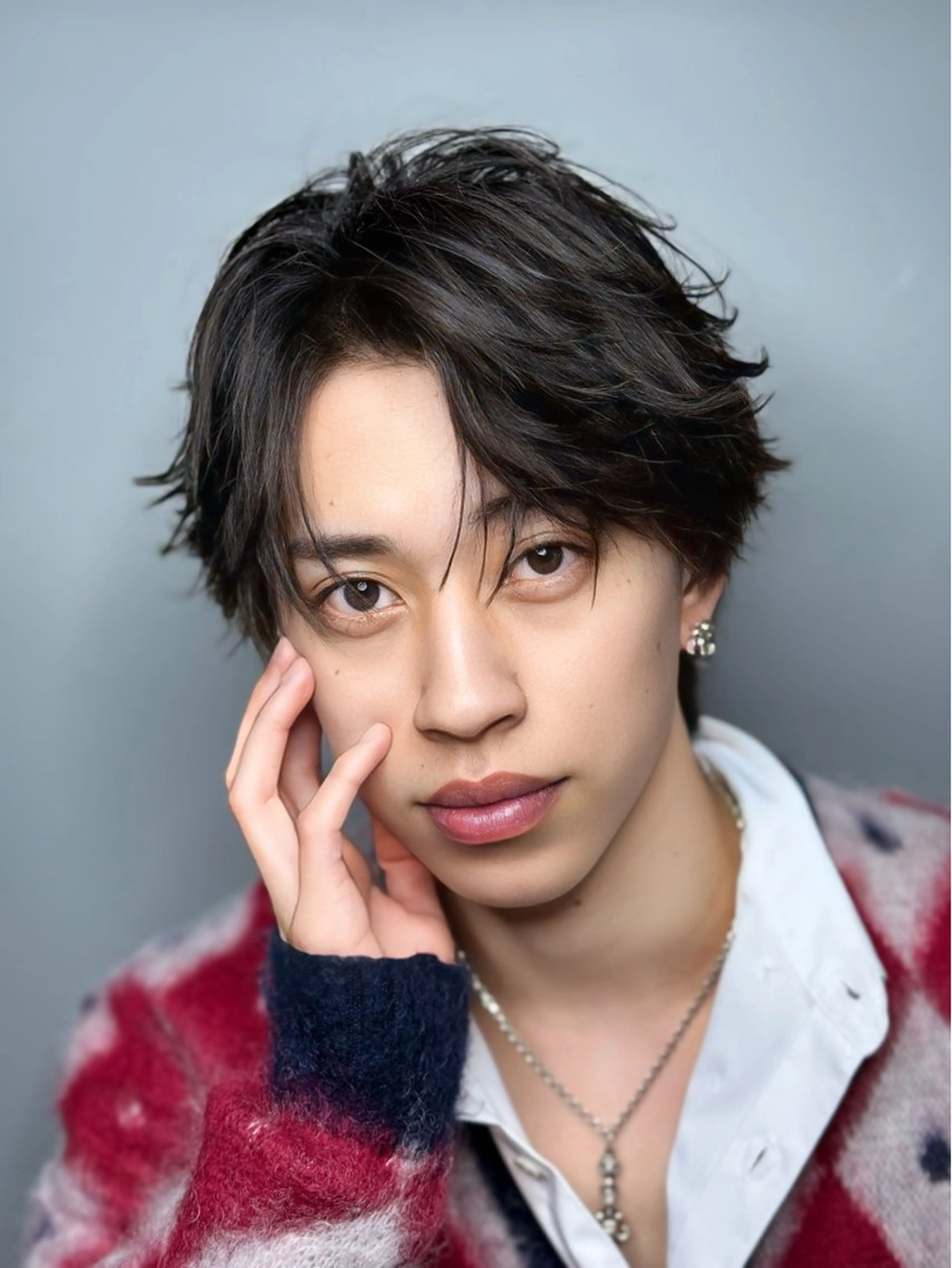 セミロング パーマ セミロングパーマ ハイライト 縮毛矯正 パーマ トリートメント joker所属・京都/伏見/メンズ/ 石田昂のヘアスタイル