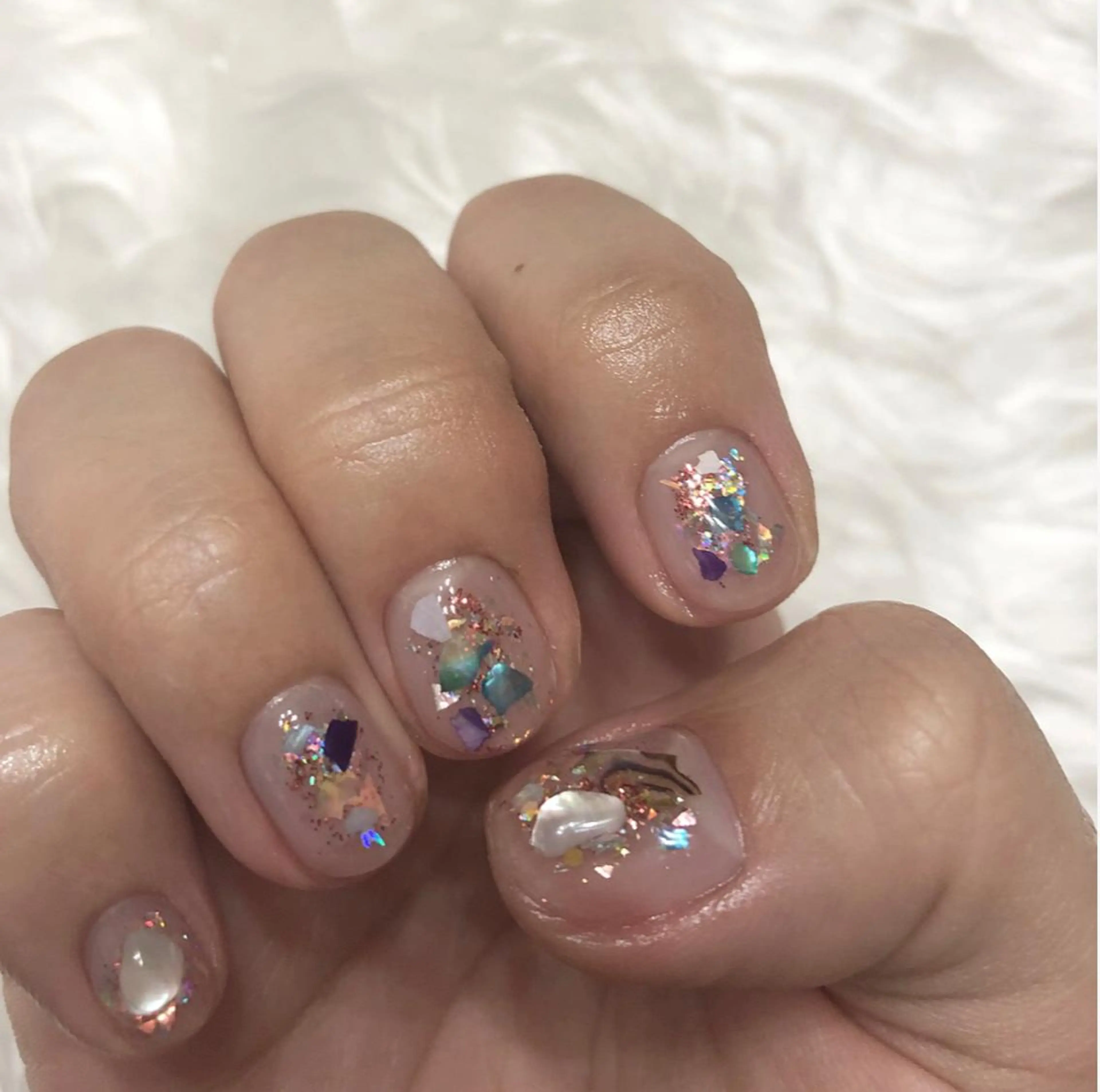 ネイル クリアネイル ハンドネイル ☽ ☾のネイルデザイン