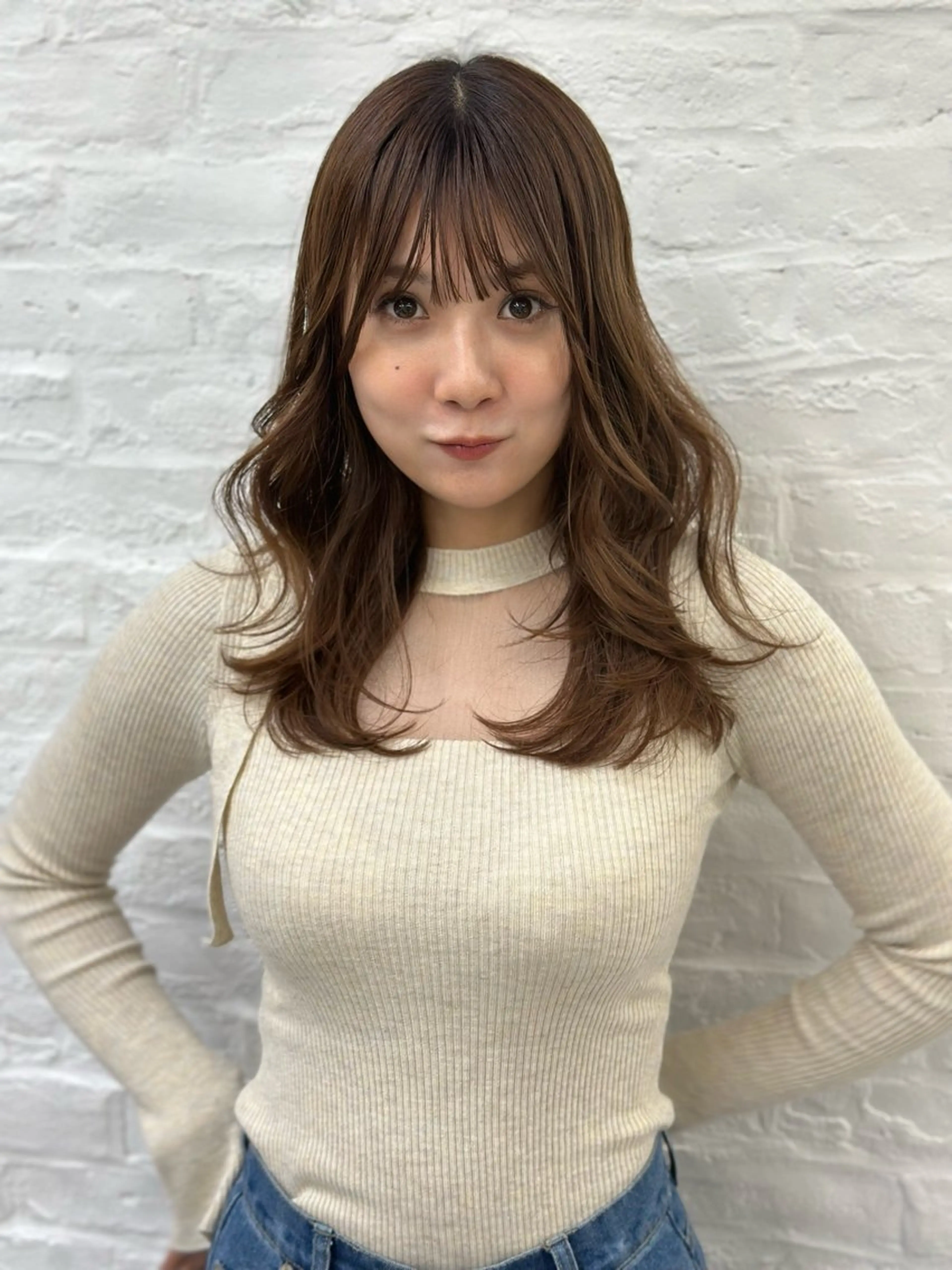 ミディアム カット ヘアカラー トリートメント ヘッドスパ ヘアセット 前髪顔まわりカット 🌈中村海聖のヘアスタイル