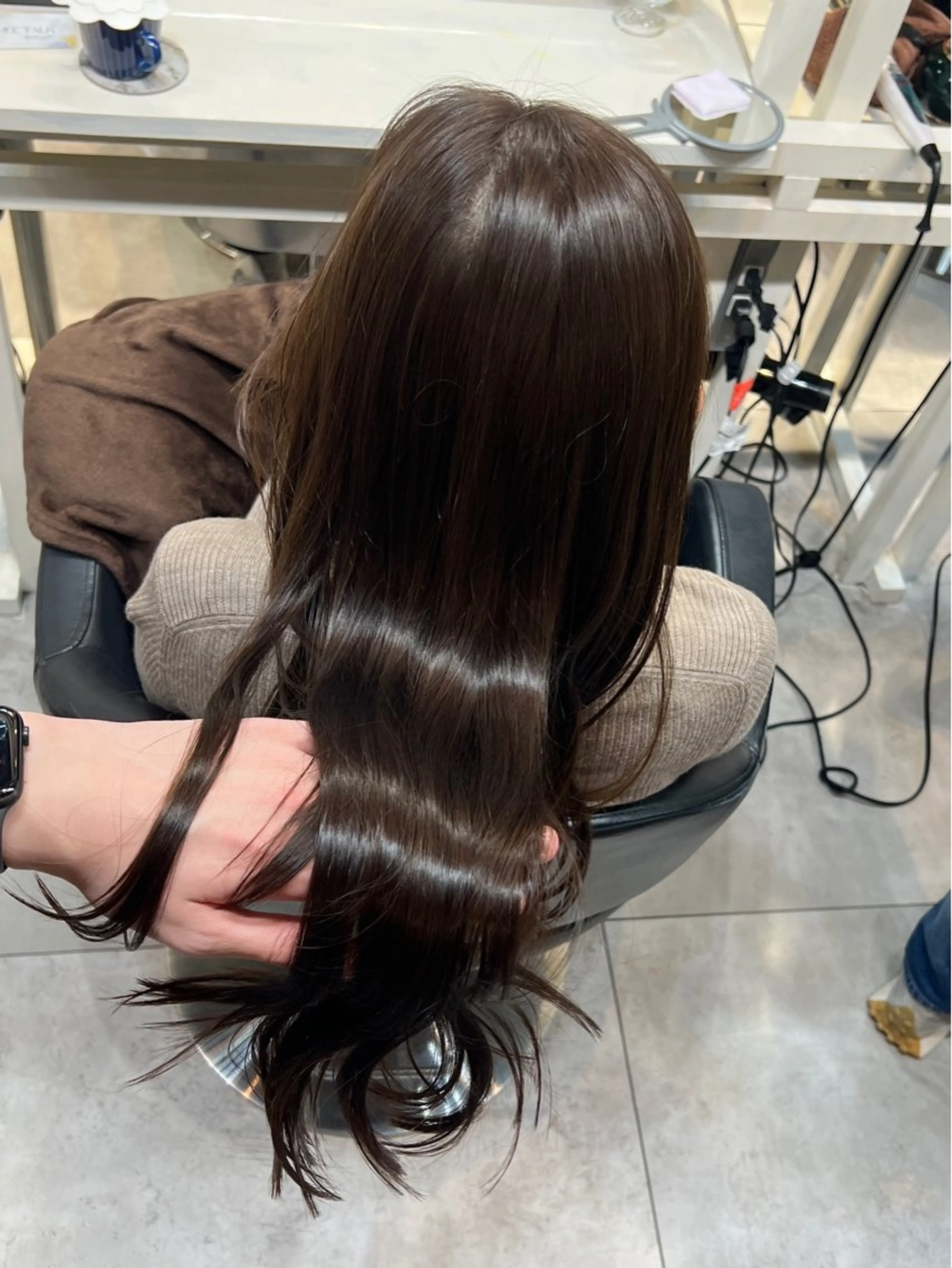 ロング カラー カット ヘアカラー トリートメント 透明感カラー/恵比寿 /レイヤーカット大場のヘアスタイル
