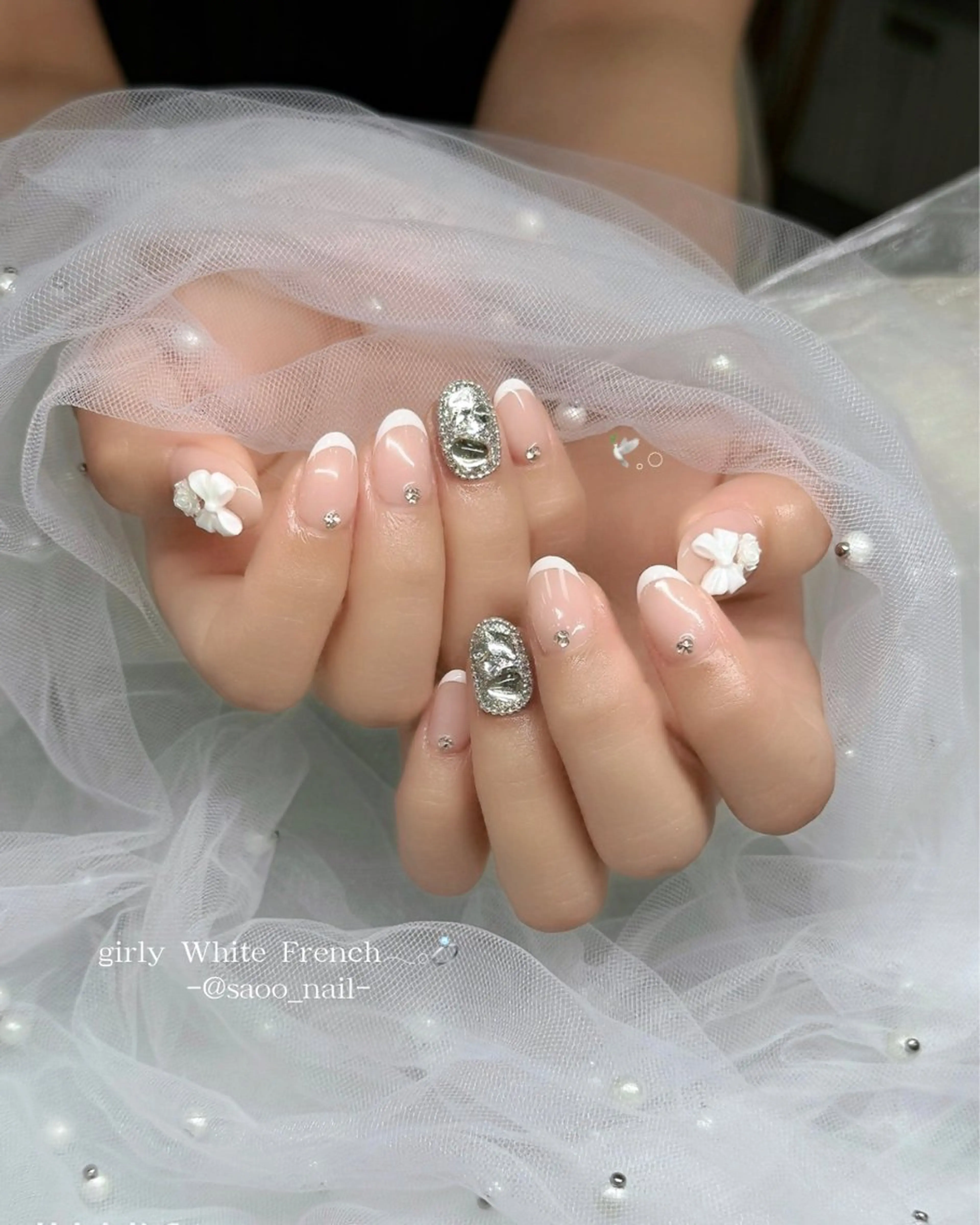 ネイル ハンドネイル ハンドケア 🎀sao🎀銀座 韓国/ワンホンネイルのネイルデザイン
