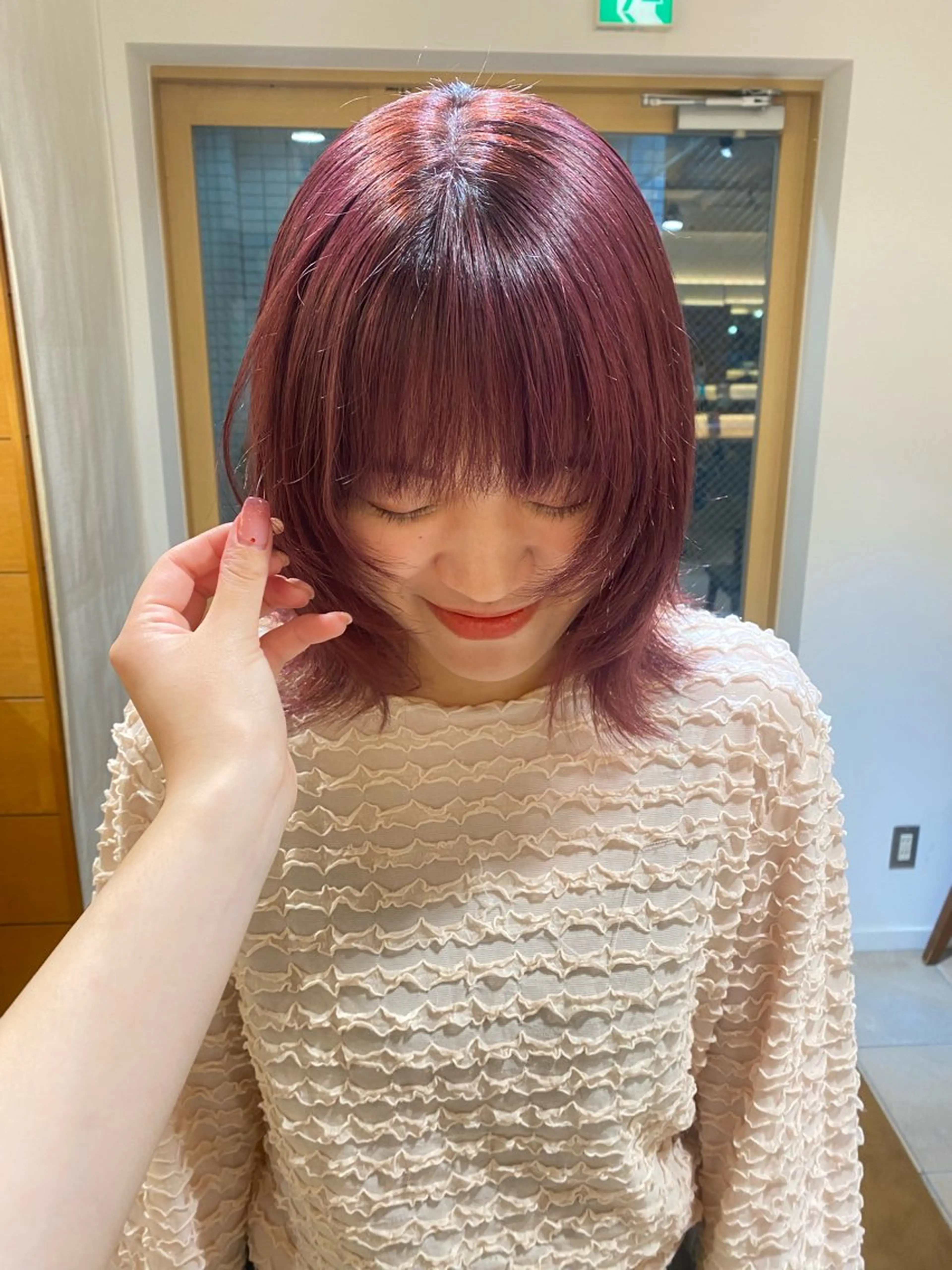 ミディアム ヘアカラー 谷川 あかりのヘアスタイル
