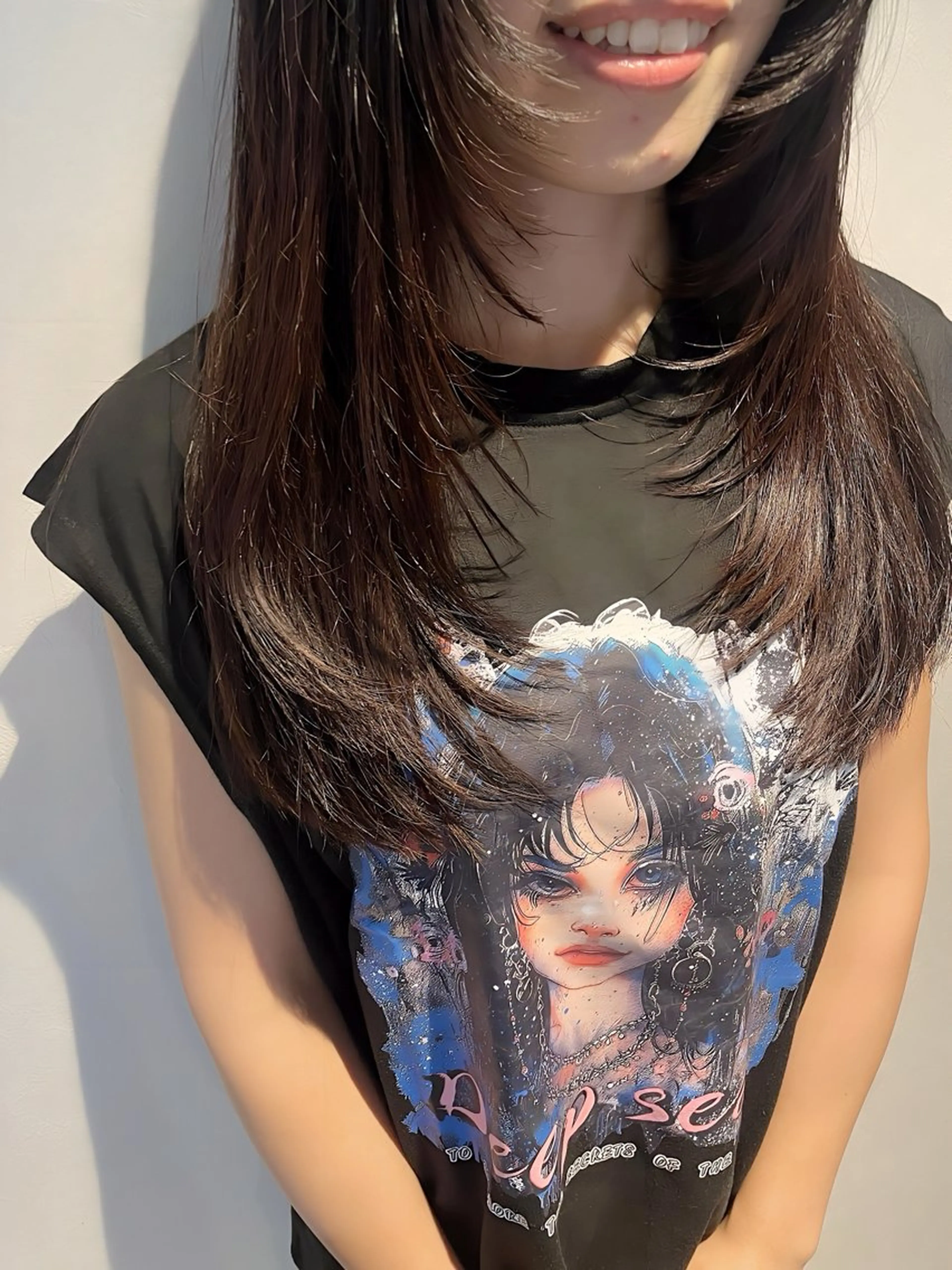 ロング くびれヘア 顔まわりレイヤー 顔周りカット レイヤーカット カット 縮毛矯正 トリートメント AMI 【RAWTOKYOのヘアスタイル