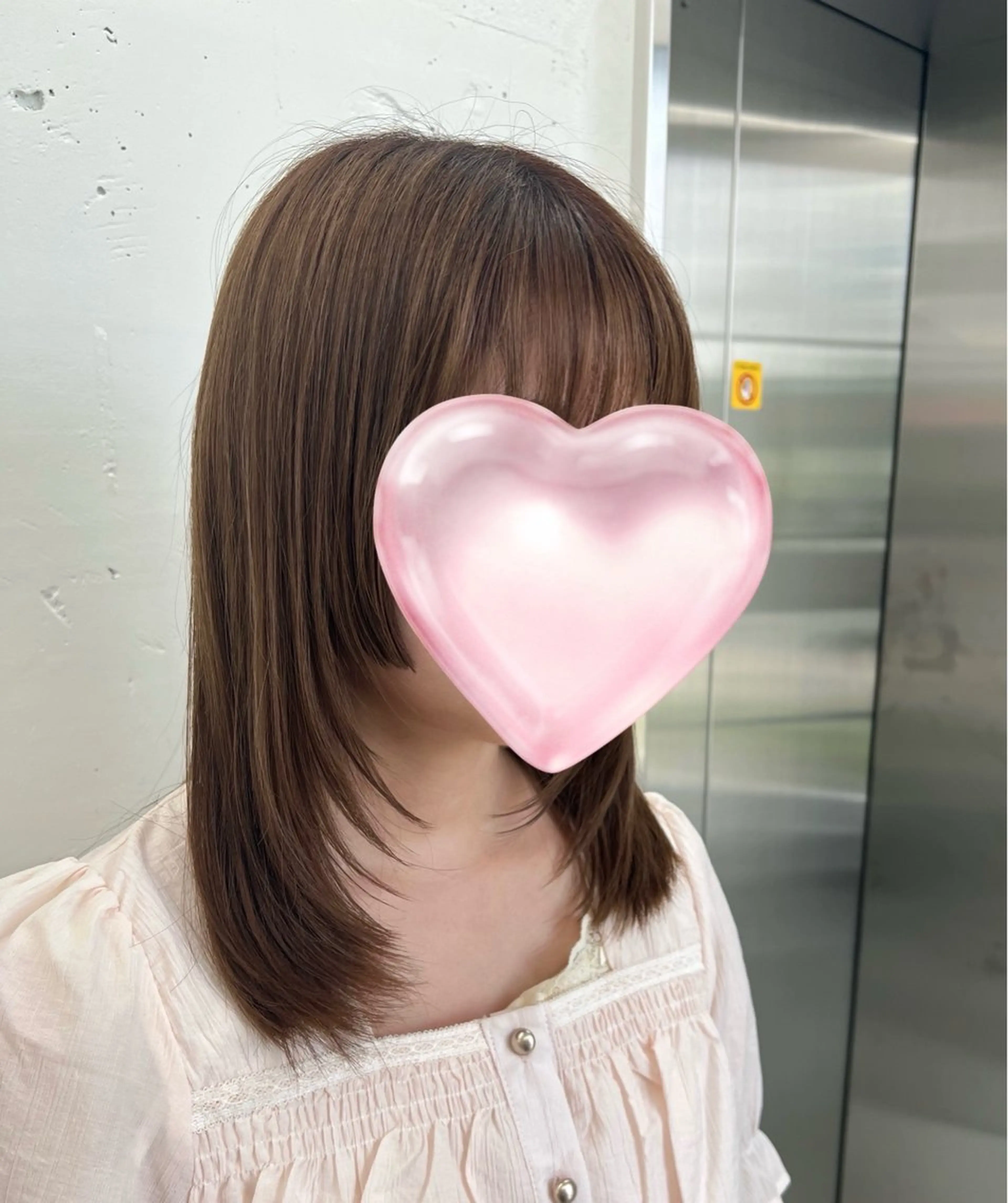 ミディアム 顔まわりレイヤー 顔周りカット 姫カット 韓国風ヘア レイヤーカット カット あすか JILLSTUDIOのヘアスタイル