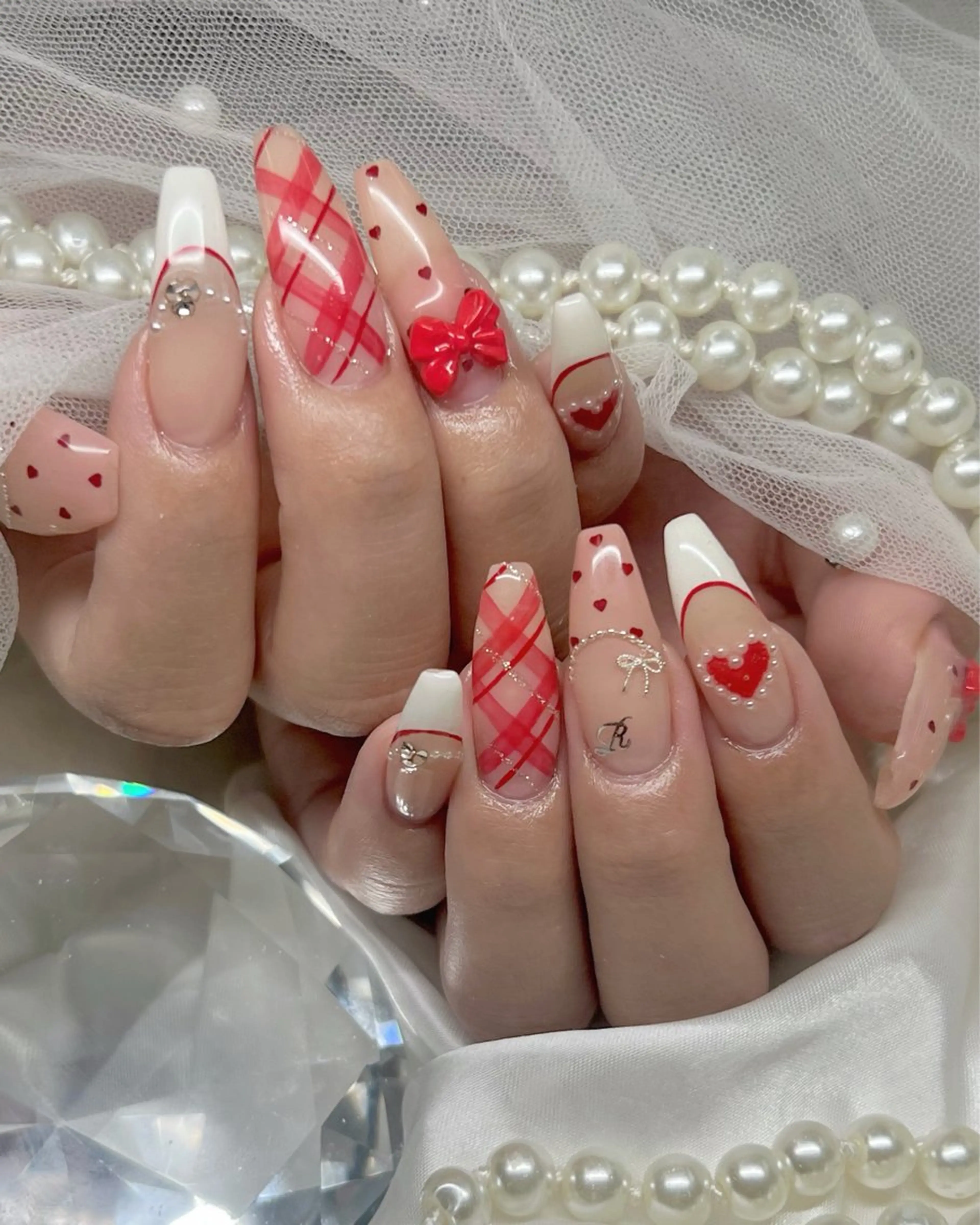 ロング ハンドネイル Nailsalon Angeのネイルデザイン