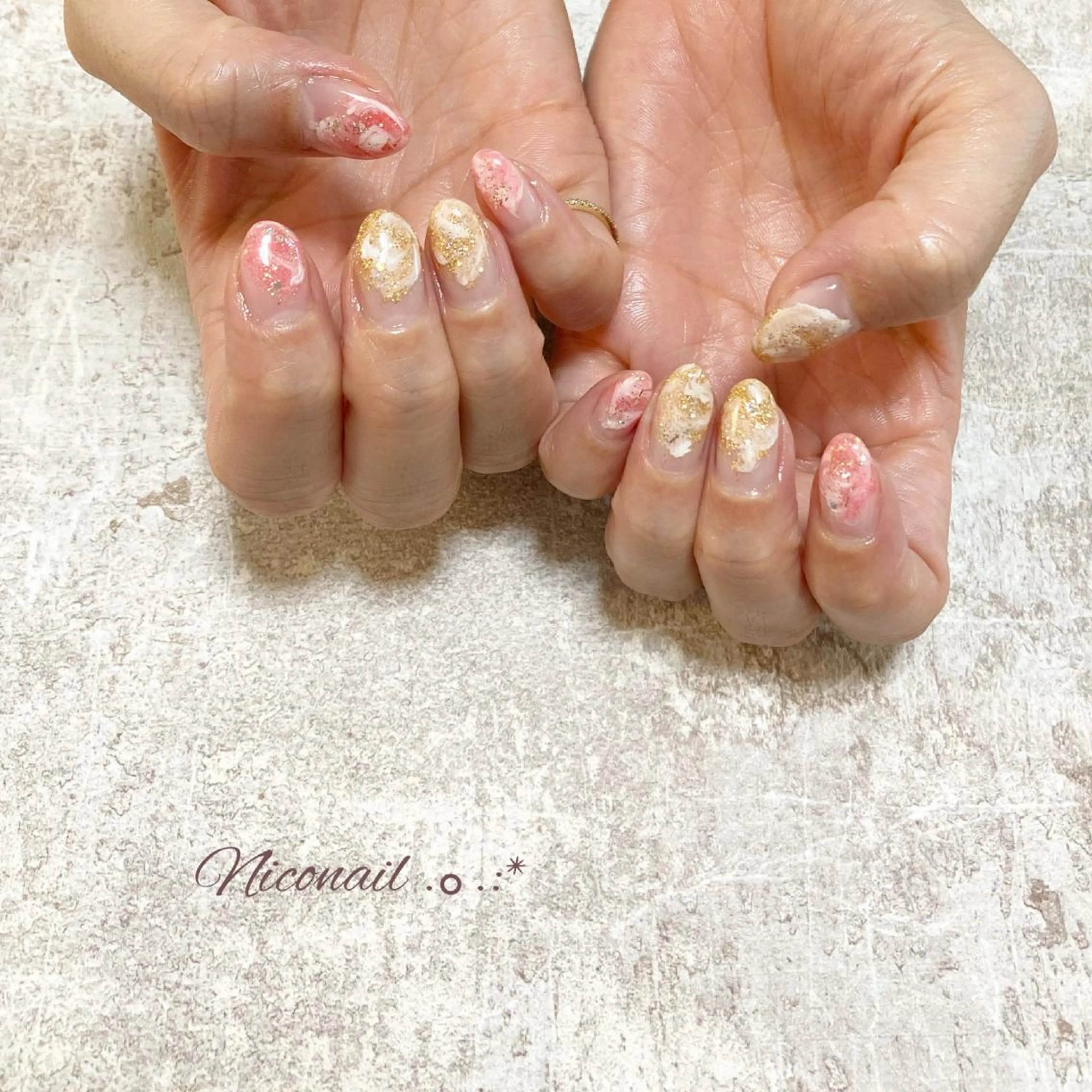 ネイル ラメ(グリッター) ニュアンスネイル Niconail ☆ 仙川/ Aiのネイルデザイン