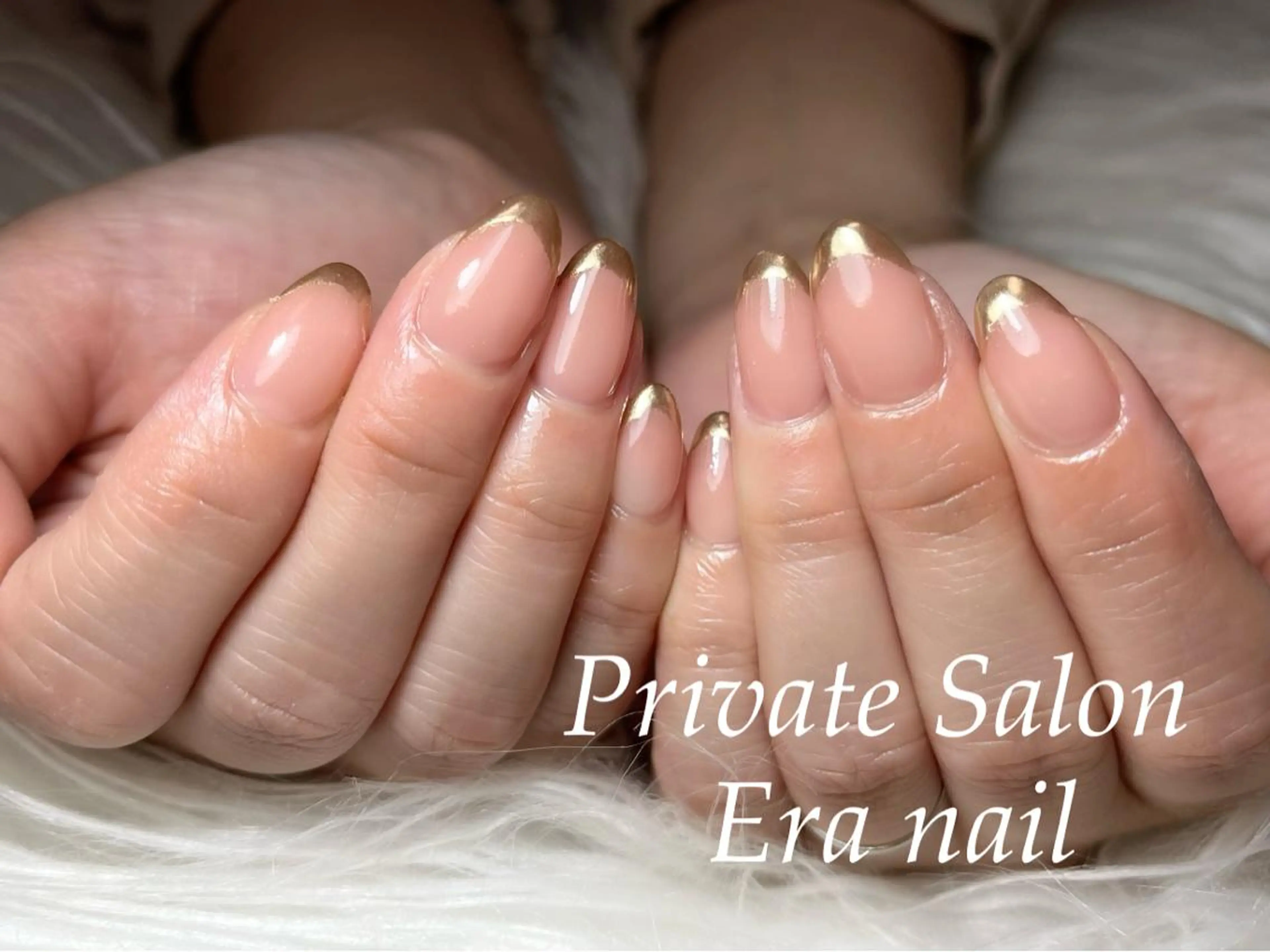 ネイル フレンチネイル ミラーネイル Era nailのネイルデザイン
