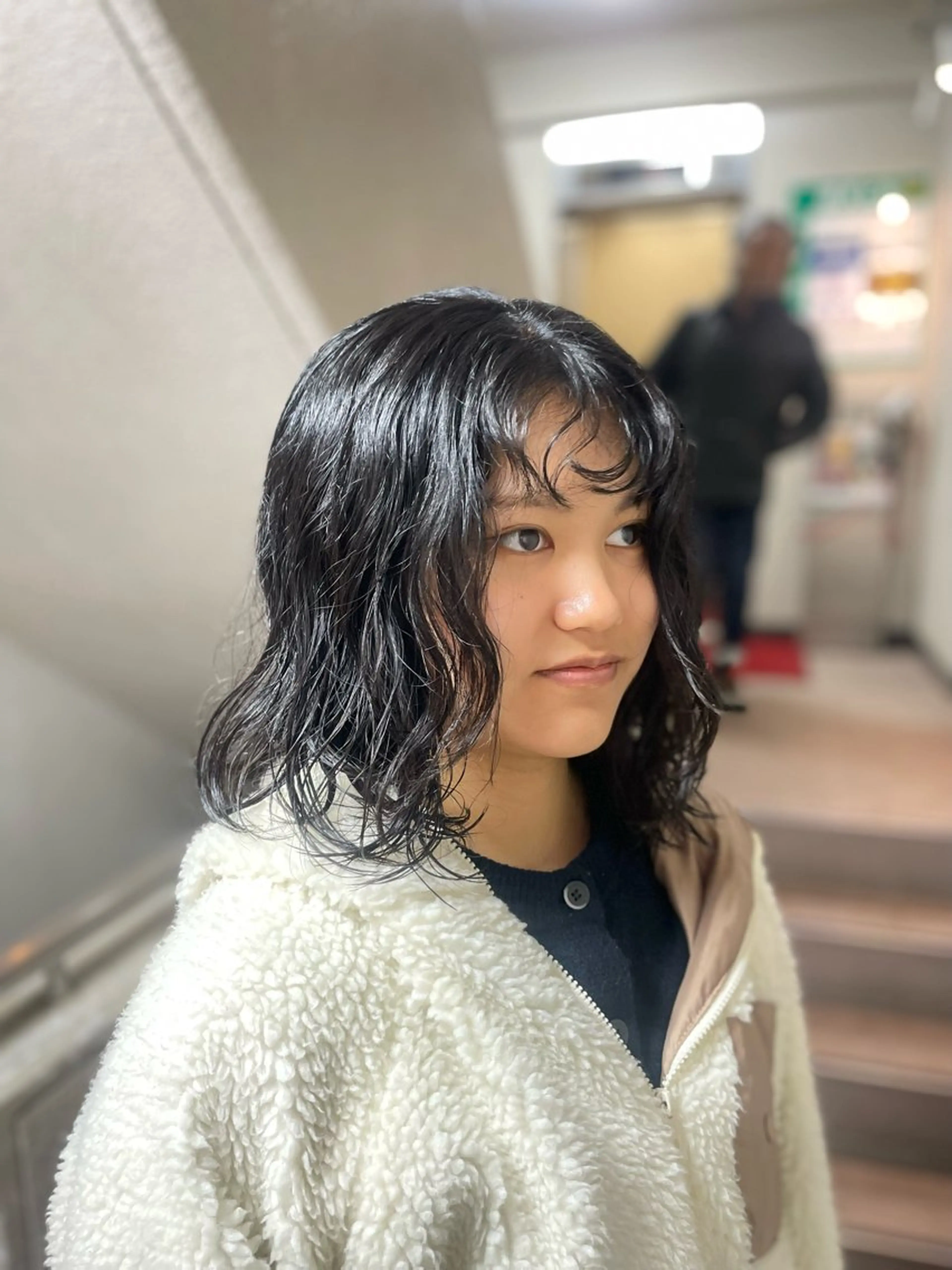 ミディアム パーマ こいき/赤味消し /艶カラー🎀✨のヘアスタイル