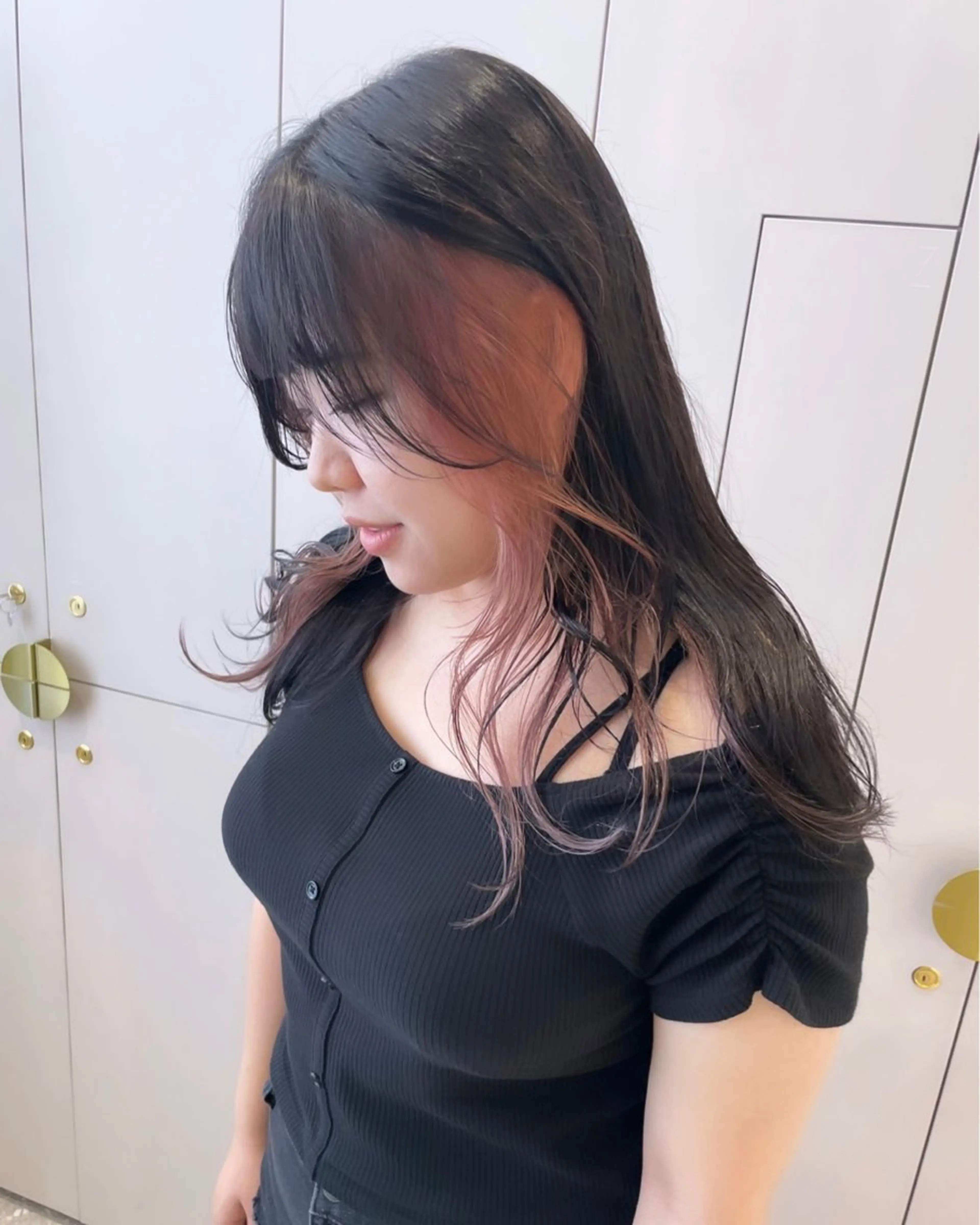 ロング カラー 暖色/オリーブカラー /中村未来🍒🫒のヘアスタイル
