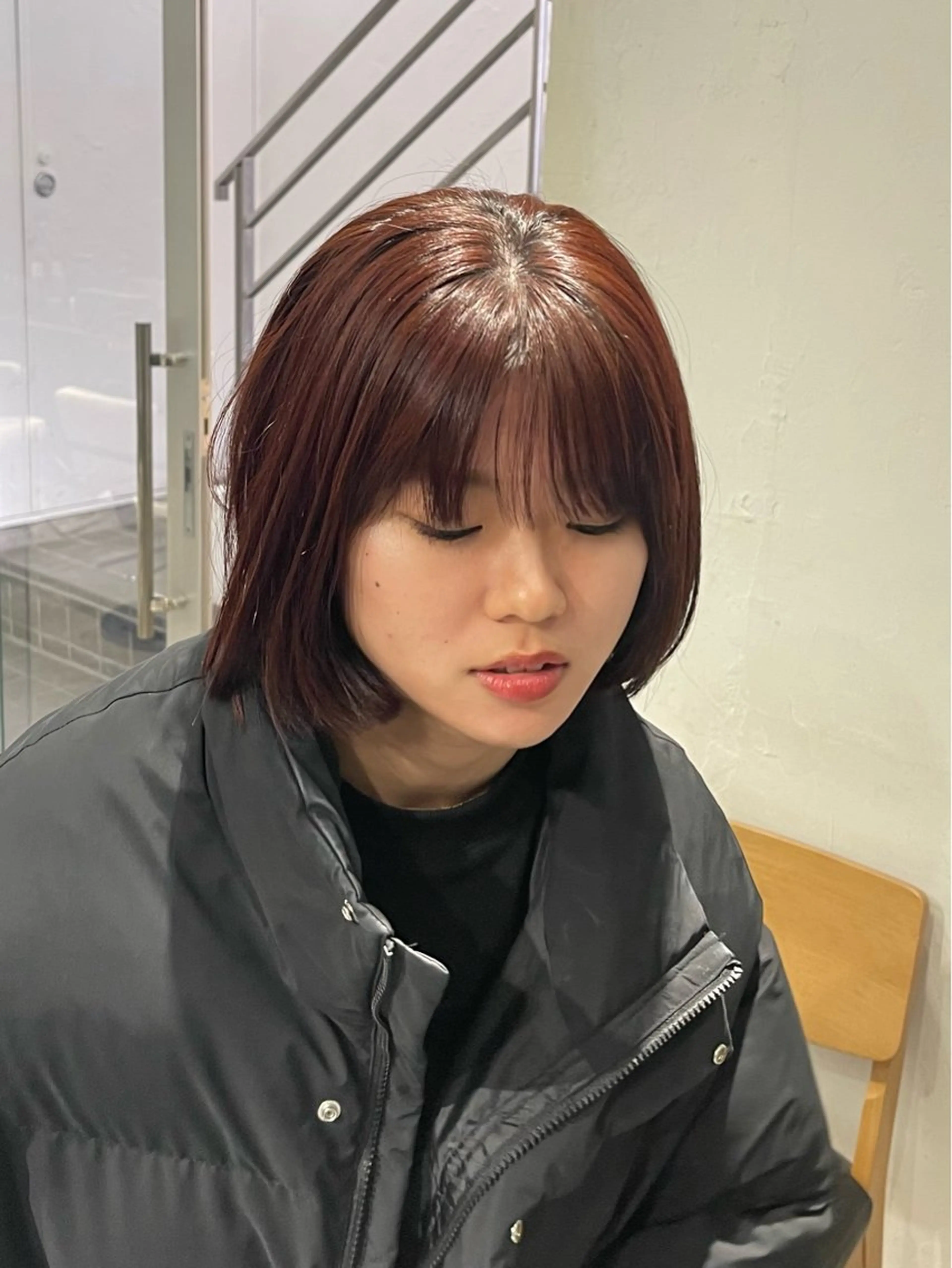 ミディアム カラー メンズカット パーマ[佐橋]のヘアスタイル