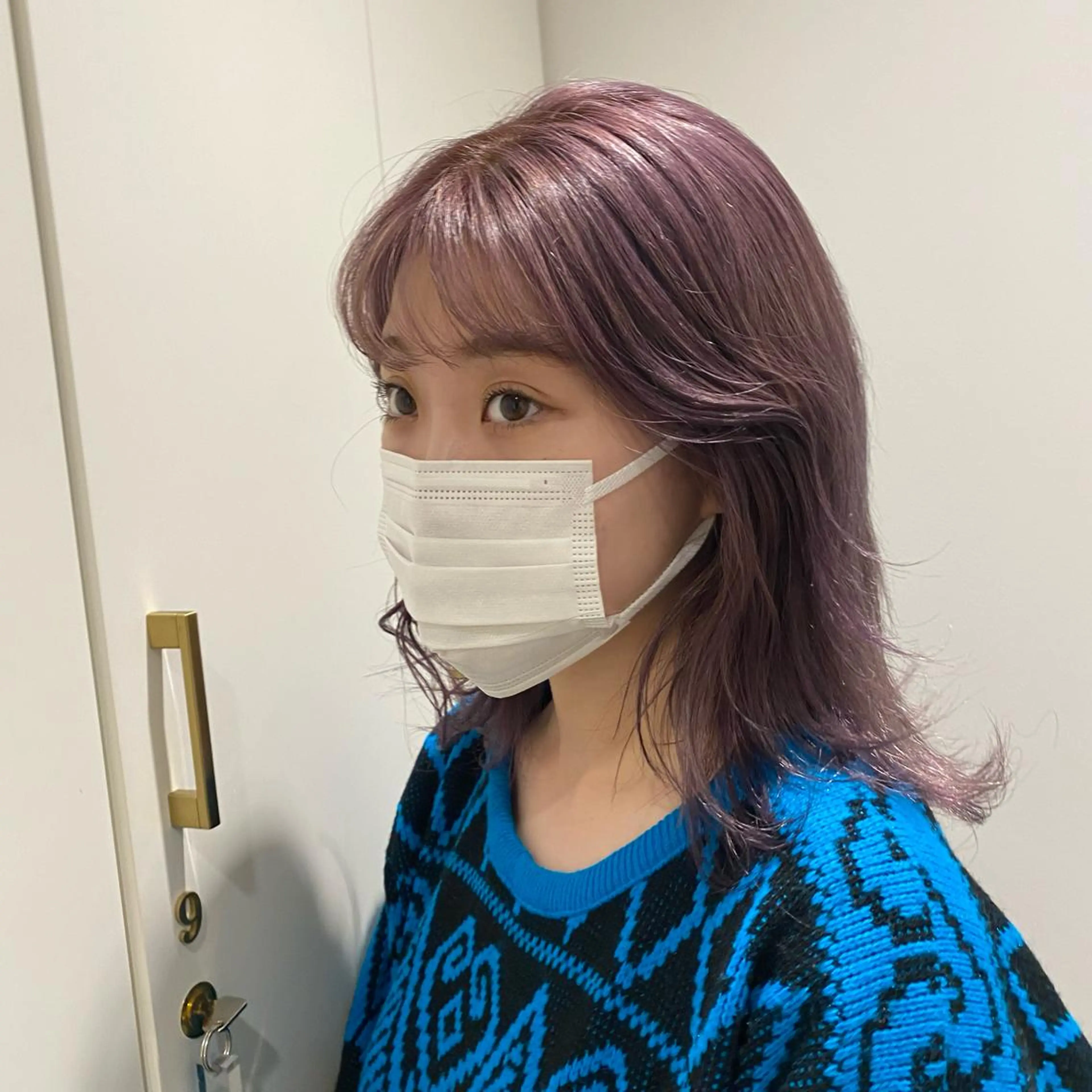 カラー ラベンダーカラー 増井 彩乃のヘアスタイル