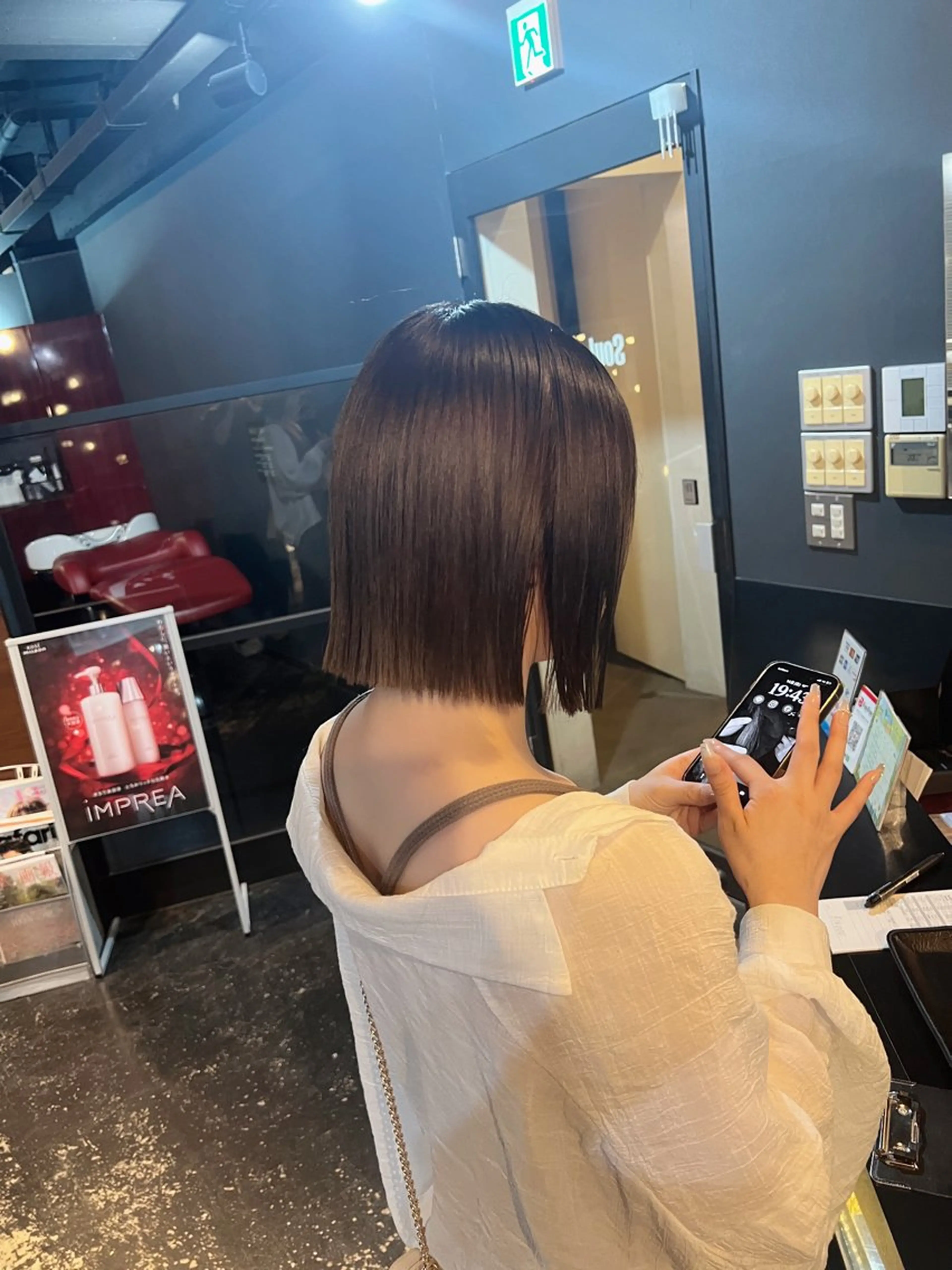 ショート 切りっぱなしボブ ボブ 縮毛矯正 Soul eater所属・Soul eater KANATAのヘアスタイル