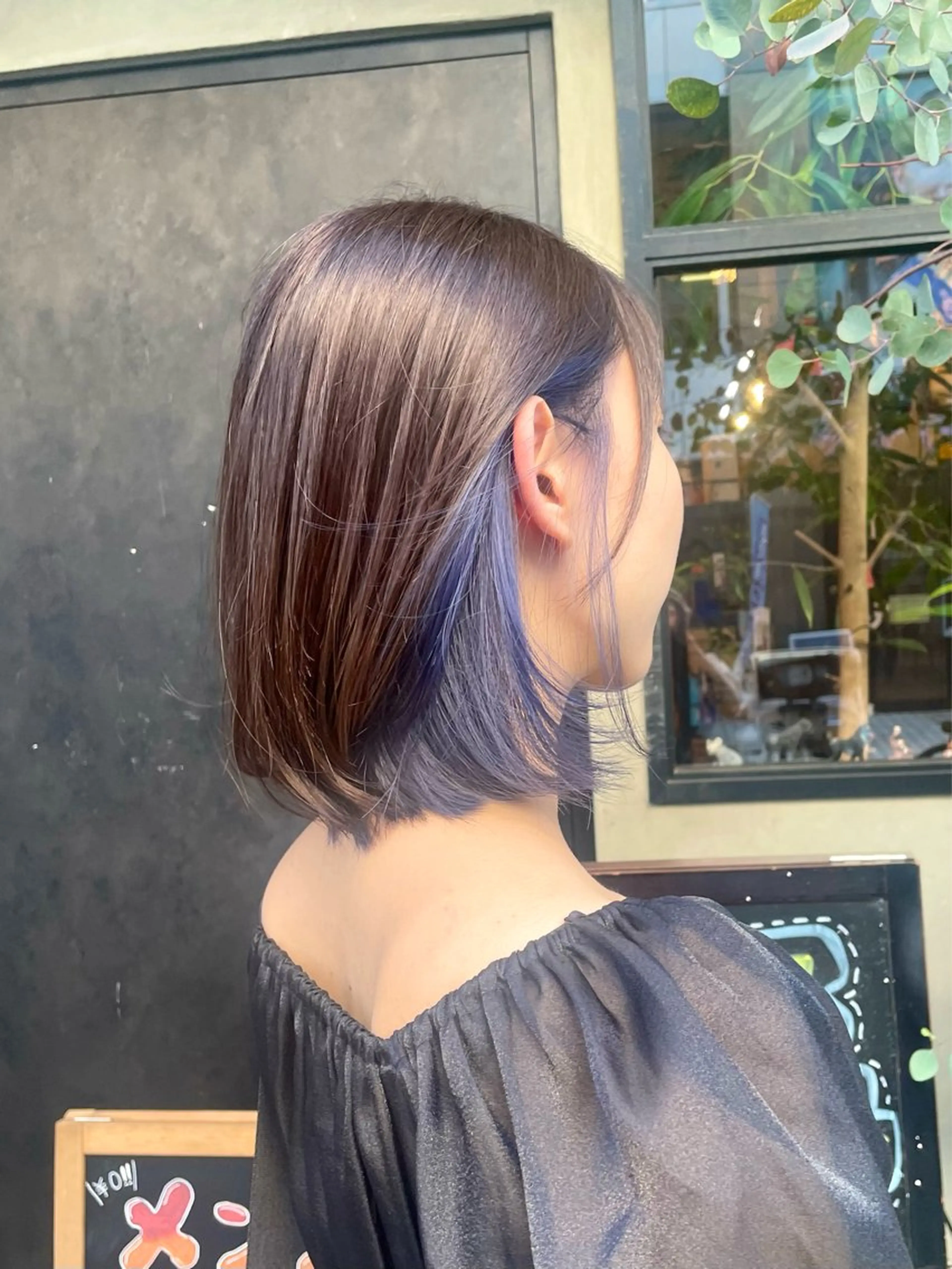 カラー ブルーカラー ブルーラベンダー ラベンダーカラー カット ヘアカラー トリートメント 竹内 春奈のヘアスタイル