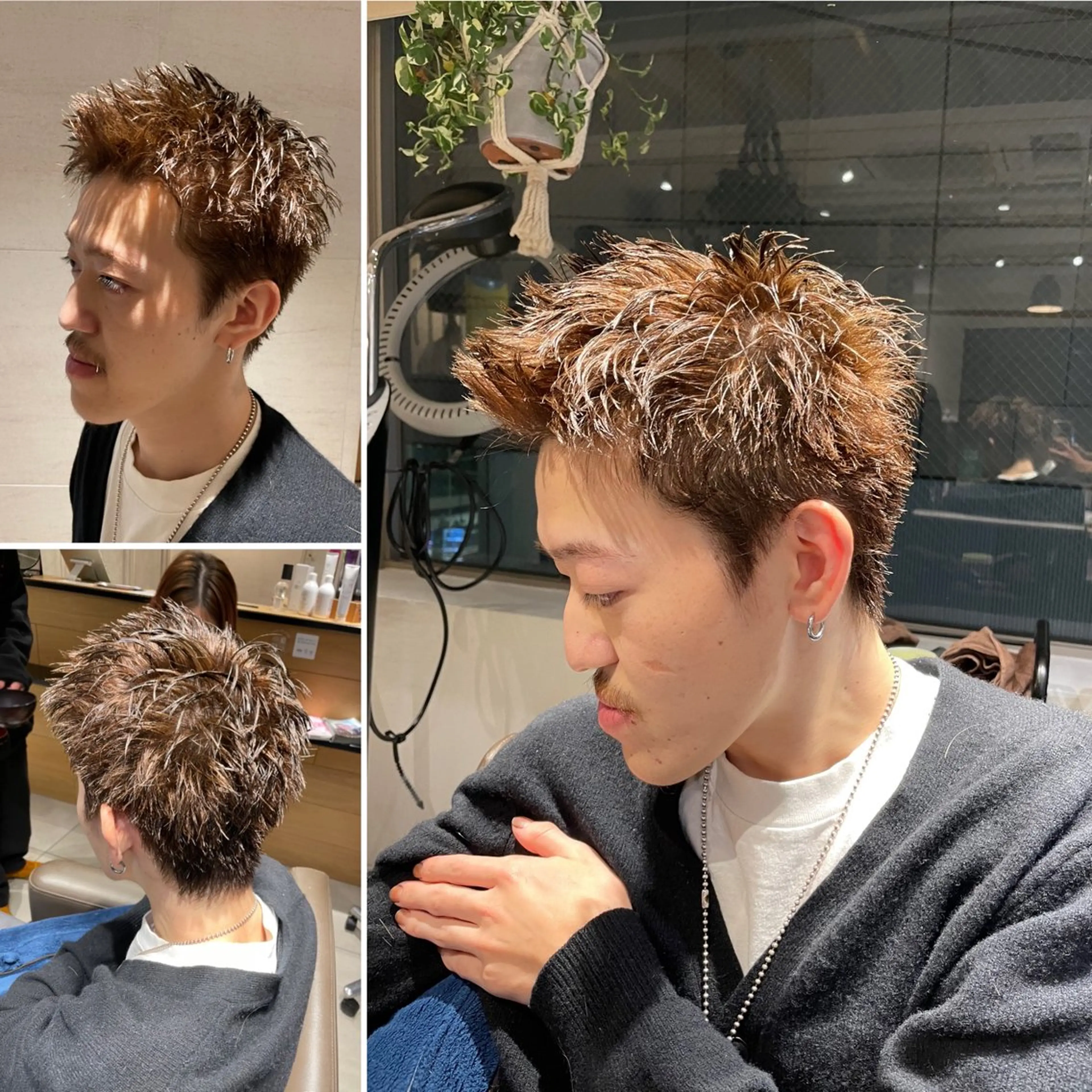 ショート メンズ 🌿earth亀有店 【緑髪のノブ】🌿のヘアスタイル