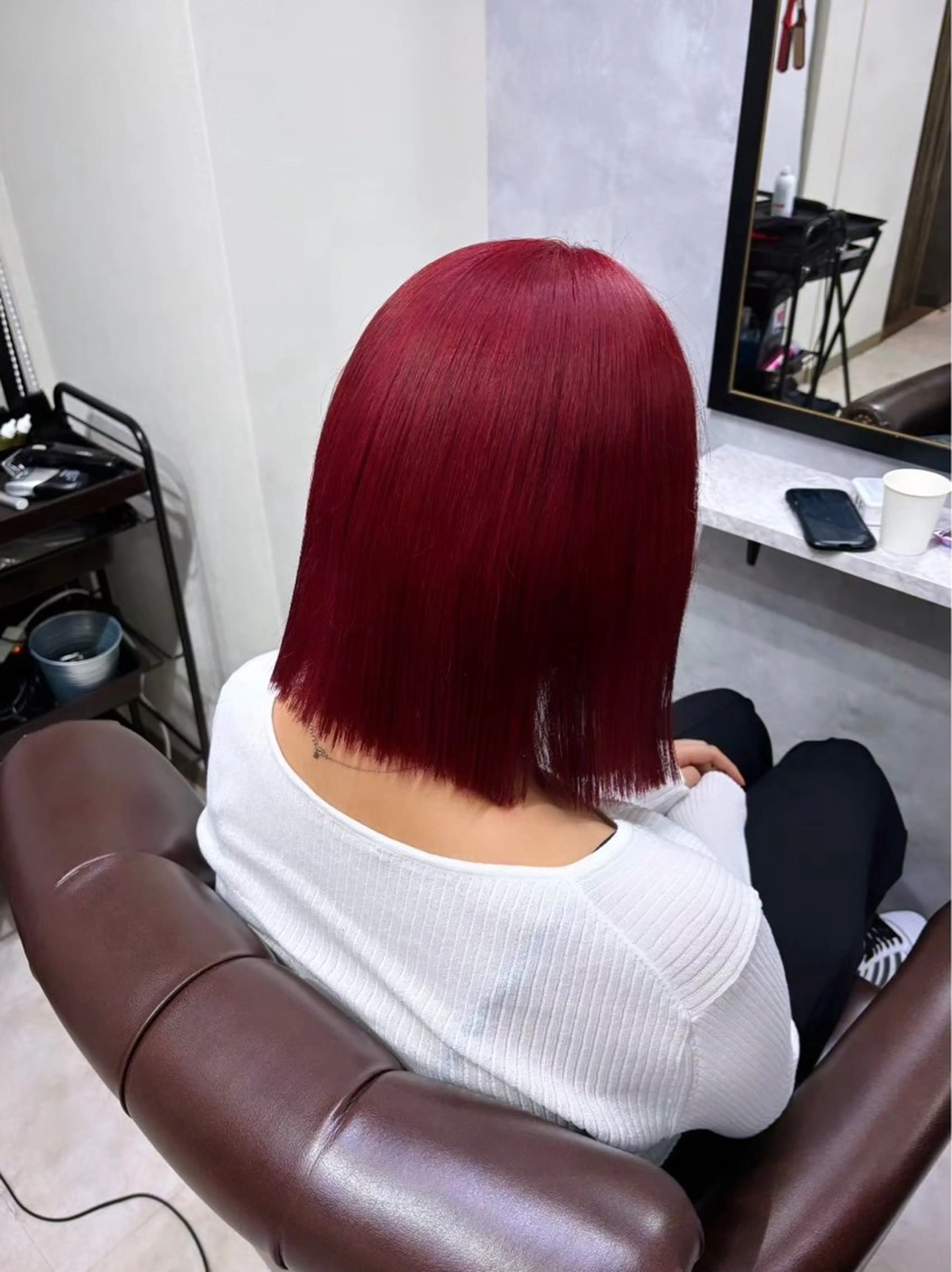 ミディアム 栁澤 聖羅のヘアスタイル