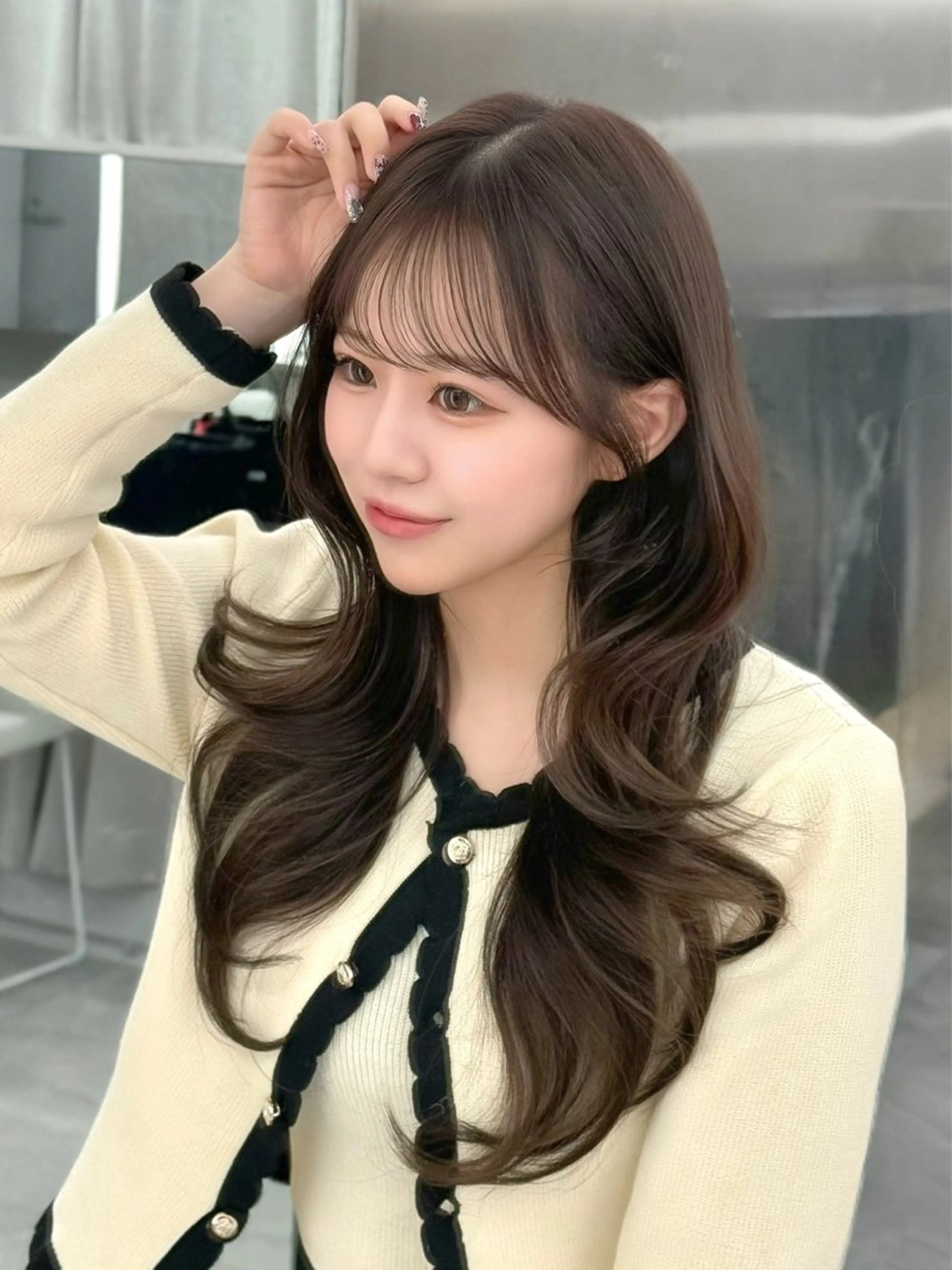 ロング カラー カット ヘアカラー トリートメント MAEUL luna所属・前髪顔周り/レイヤー 韓国/桔川恒のヘアスタイル