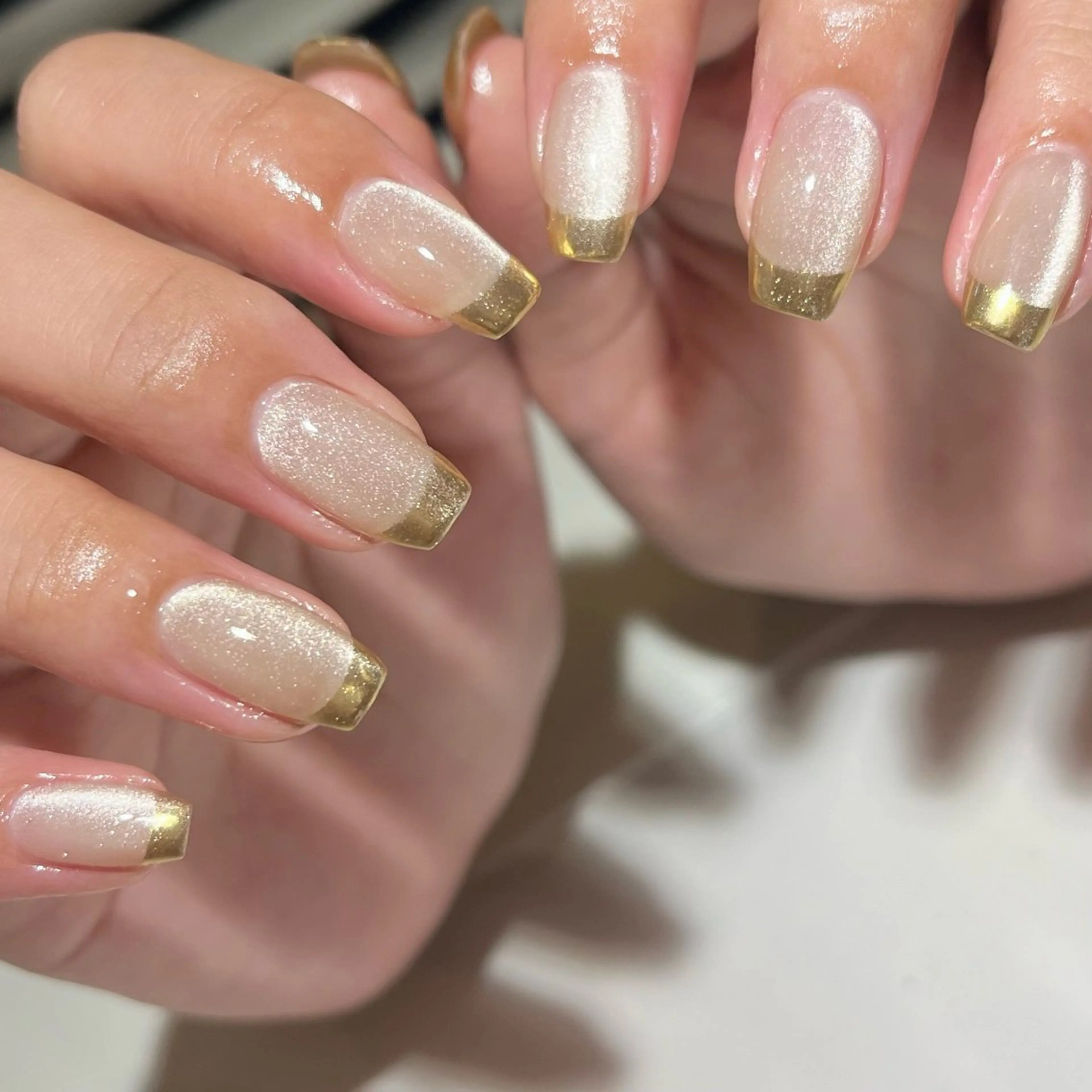 ネイル フレンチネイル マグネットネイル ミラーネイル ballie／小野原 なつみのネイルデザイン