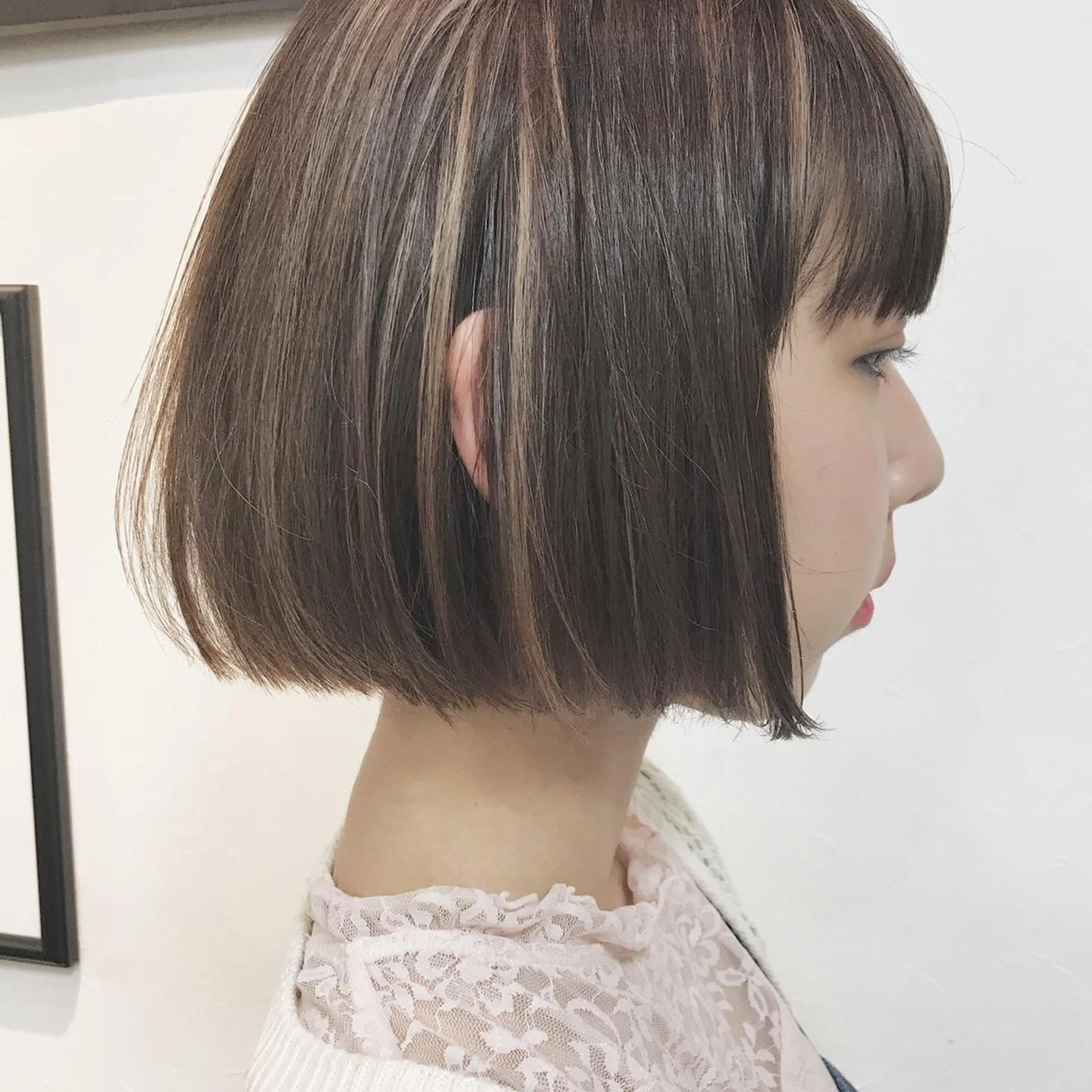 ショート カラー 髪質改善ストレート/ ブリーチ／渋谷　福田のヘアスタイル