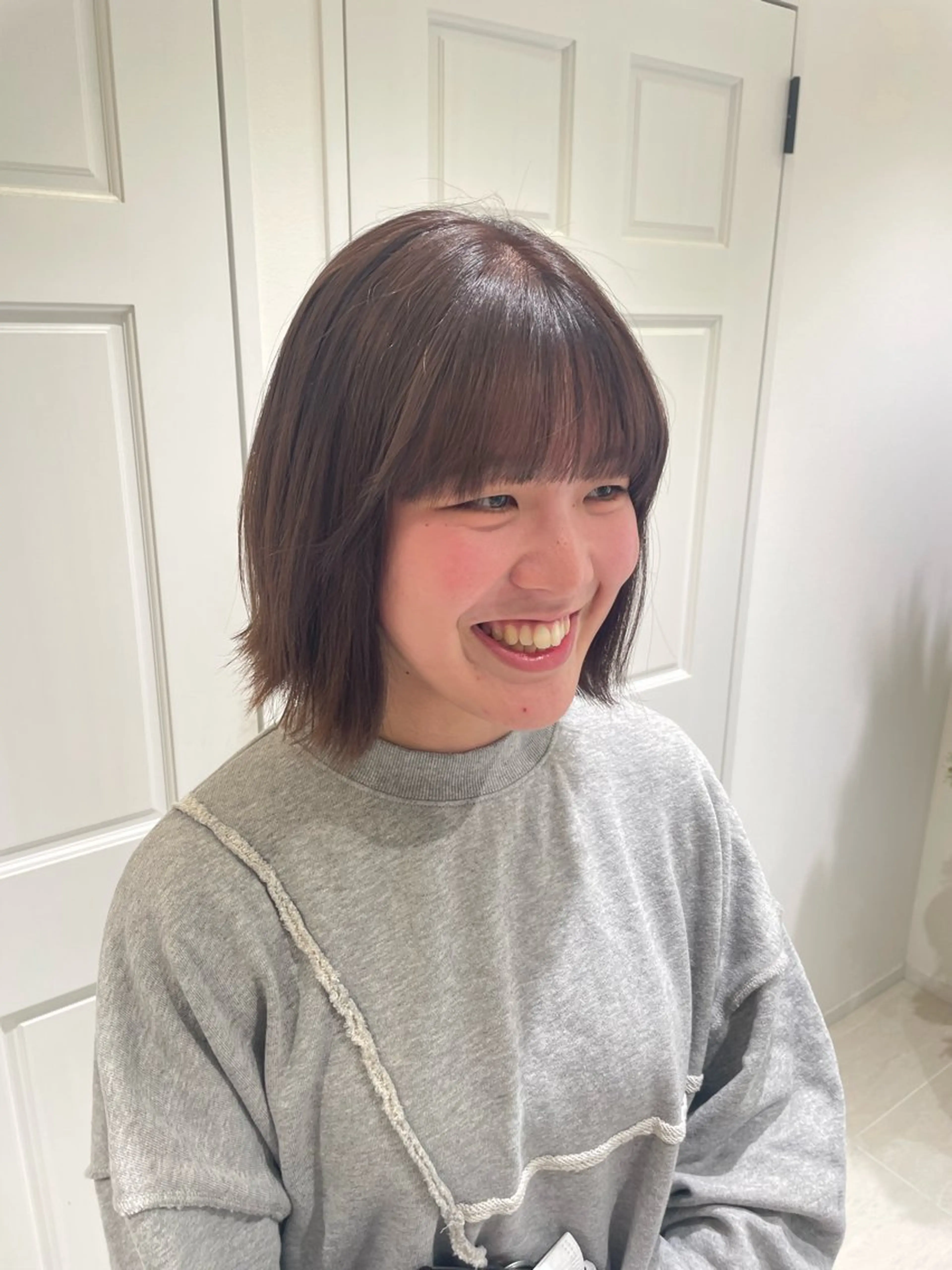 カラー ベージュカラー カット ヘアカラー ボブ／ブリーチカラー ／ゆづき🌟のヘアスタイル