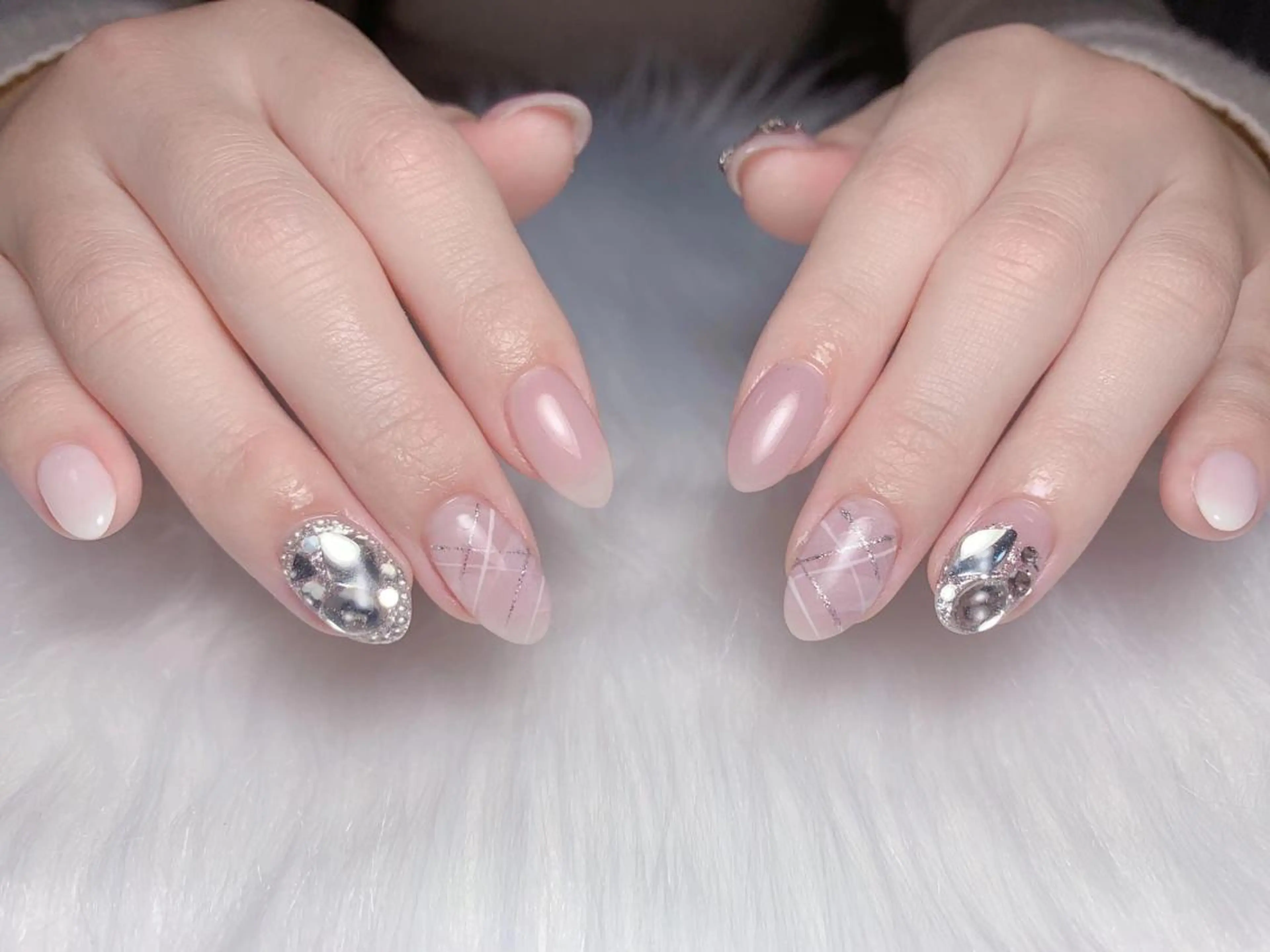 ネイル べっ甲ネイル ボルドー フラワーネイル フットネイル フレンチネイル MiKi Nai池袋 長さだし得意のネイルデザイン