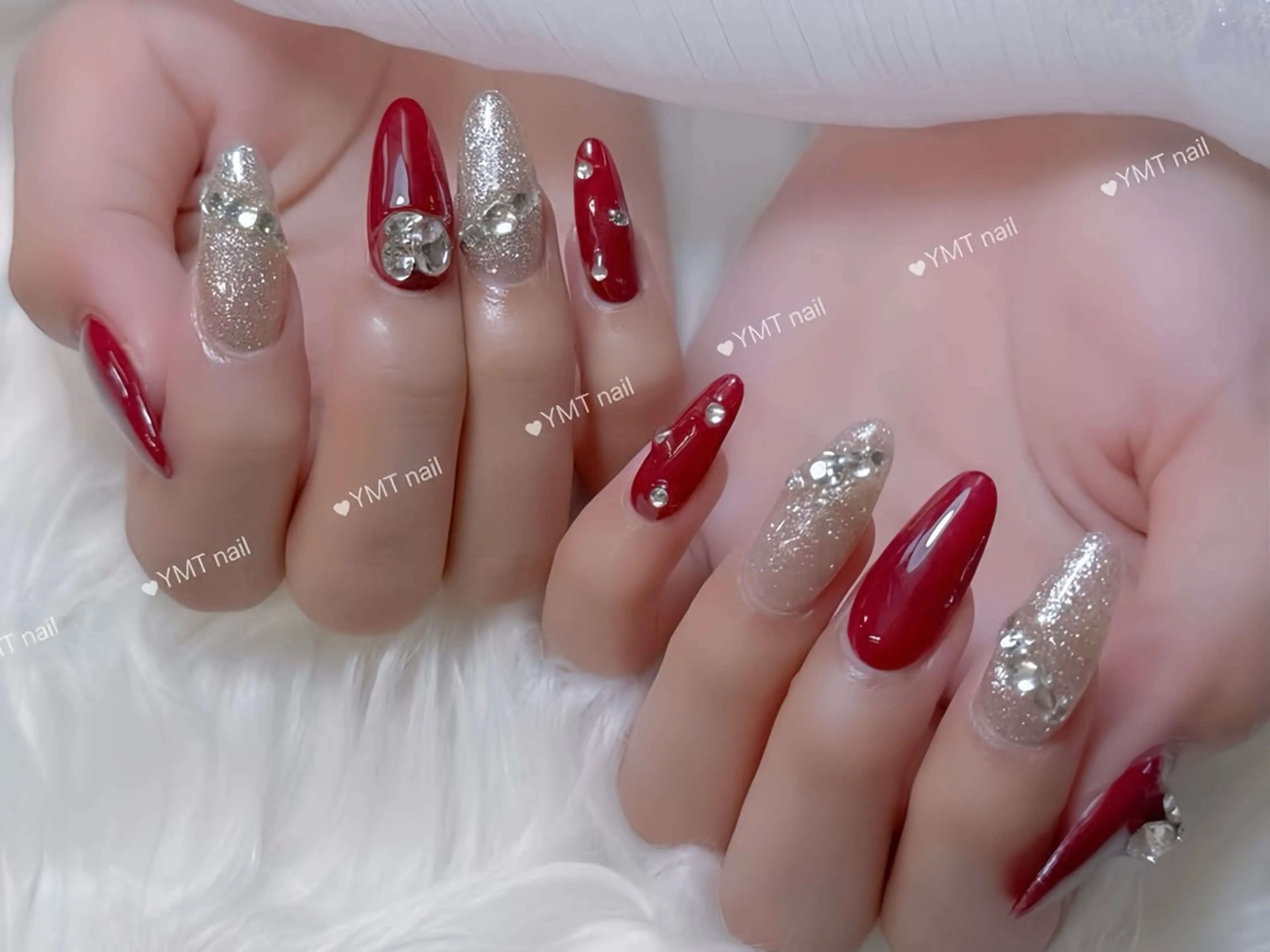 ネイル 長さ出し フットネイル ジェルネイル 韓国ネイル マグネットネイル ハンドネイル YMT NailStudioのネイルデザイン