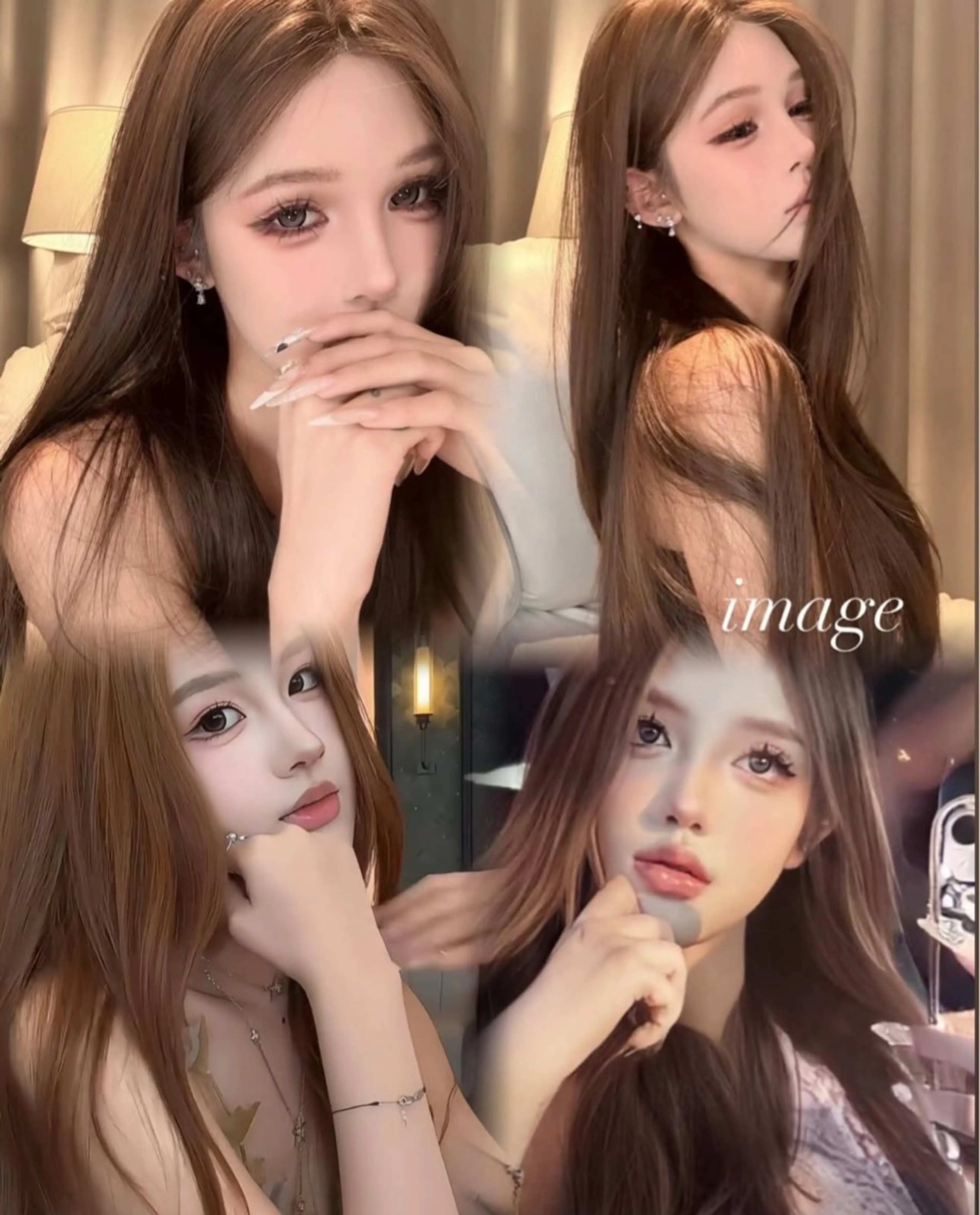 ロング カラー ブリーチ 透明感カラー ダブルカラー ブリーチなしカラー 韓国風ヘア ワンホン🎀韓国ヘア 💞渋谷/GAKUのヘアスタイル