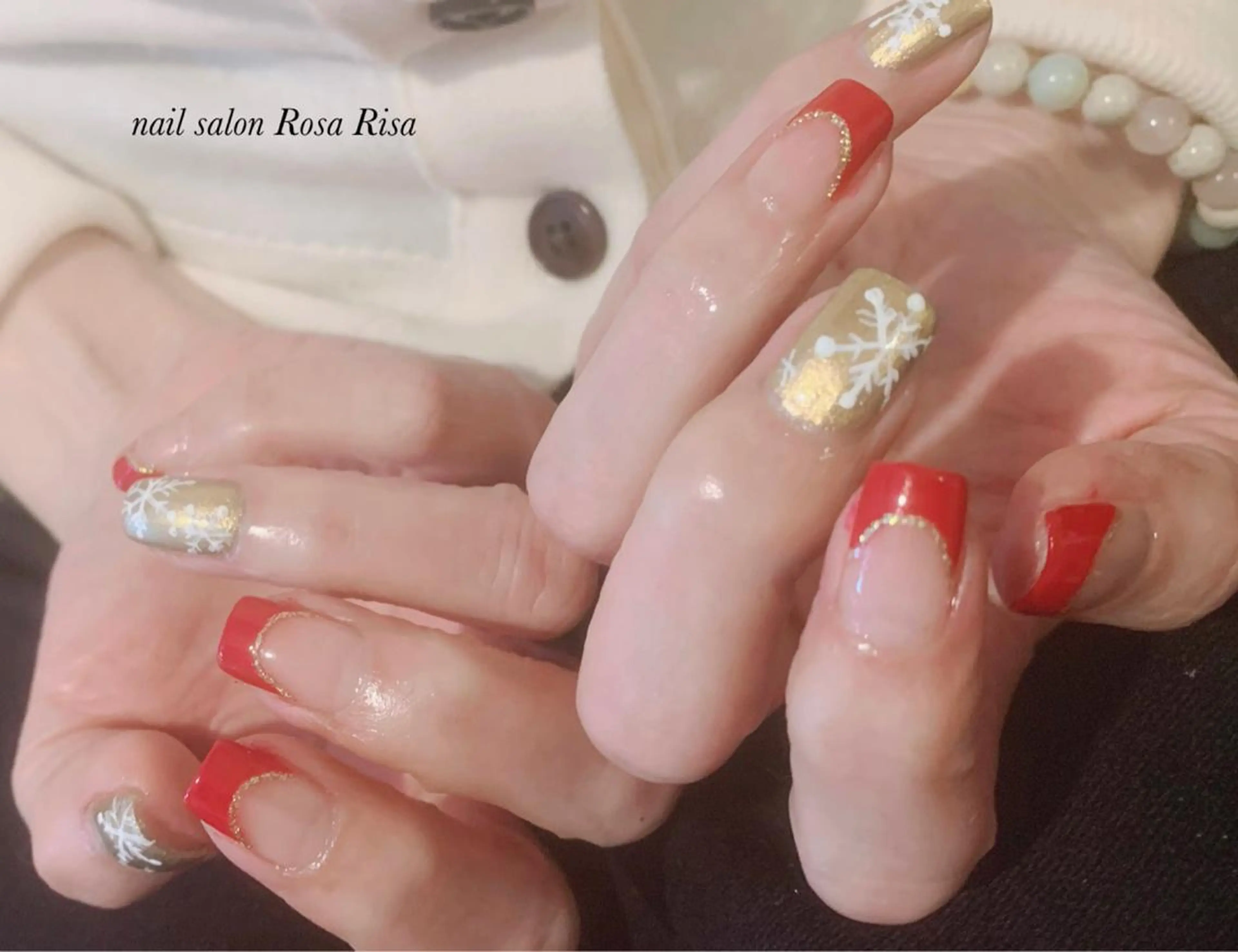 ショート ネイル フレンチネイル ネイルスタジオ シェイクユアハンズのネイルデザイン