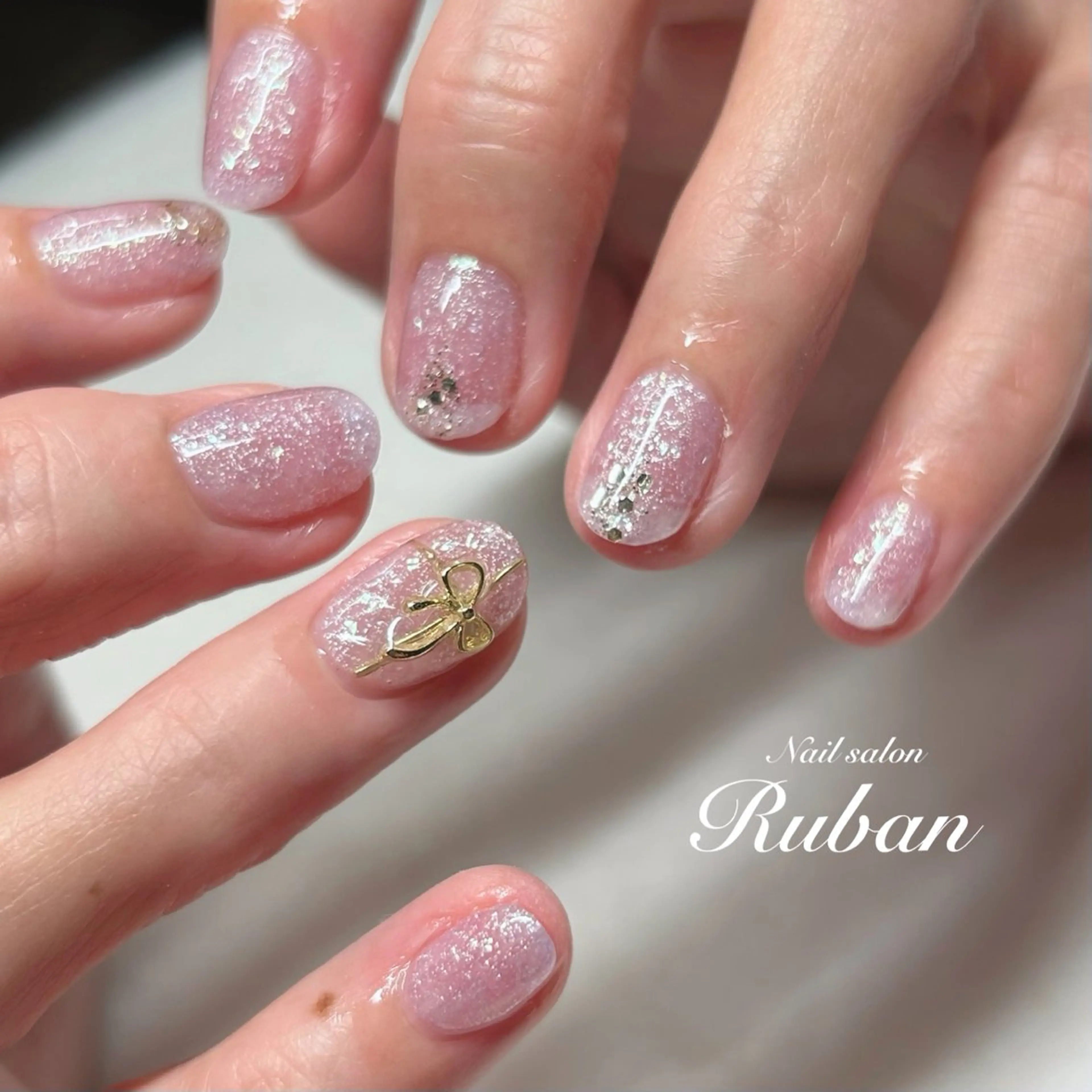 ネイル リボン 冬ネイル クリスマス Nail salon Ruban所属・Nail salon Rubanのネイルデザイン
