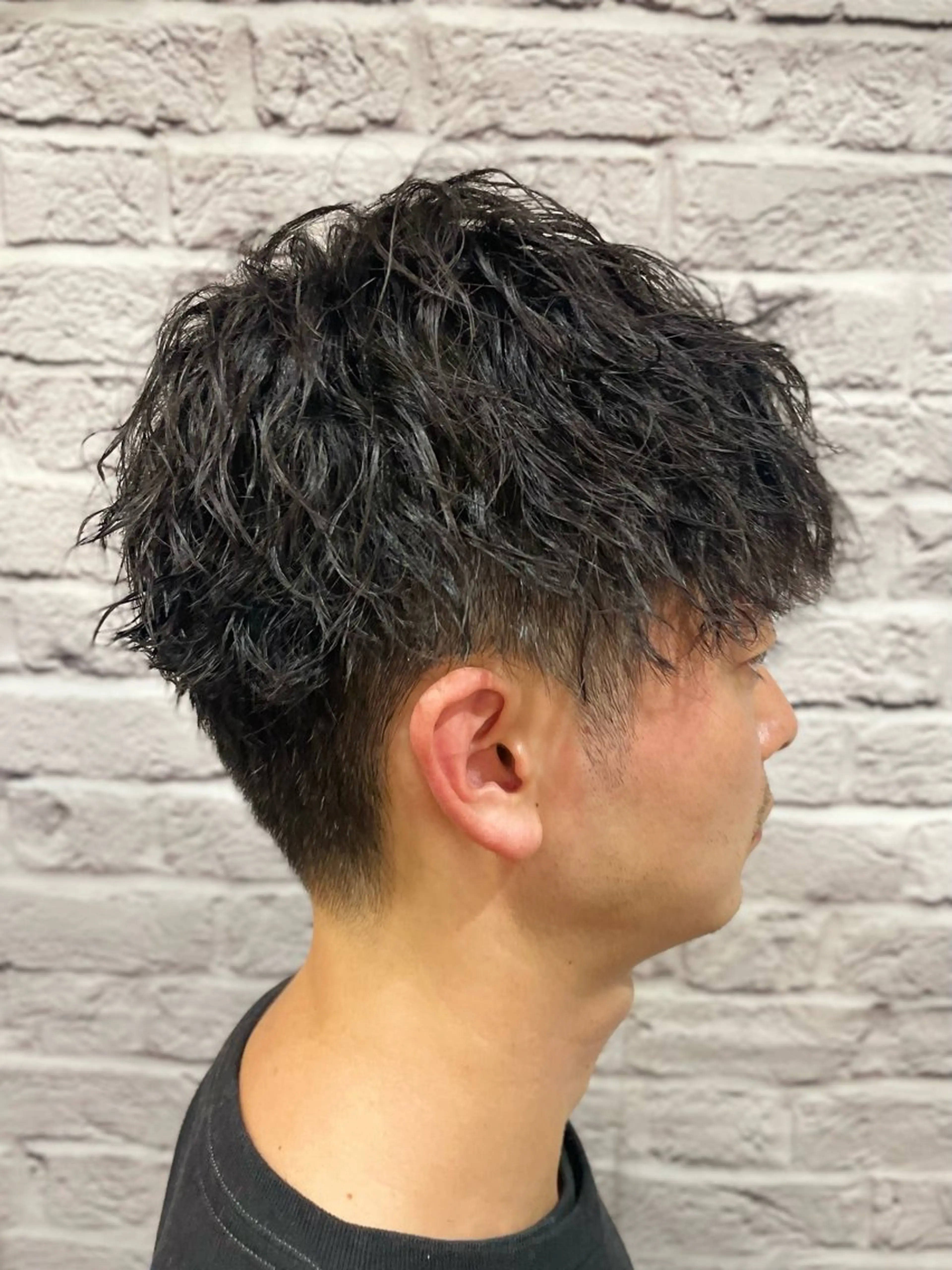パーマ メンズ マッシュ ツーブロック Graceful BarBer platinum所属・無料メンズカット💈 遠山泰輝のヘアスタイル