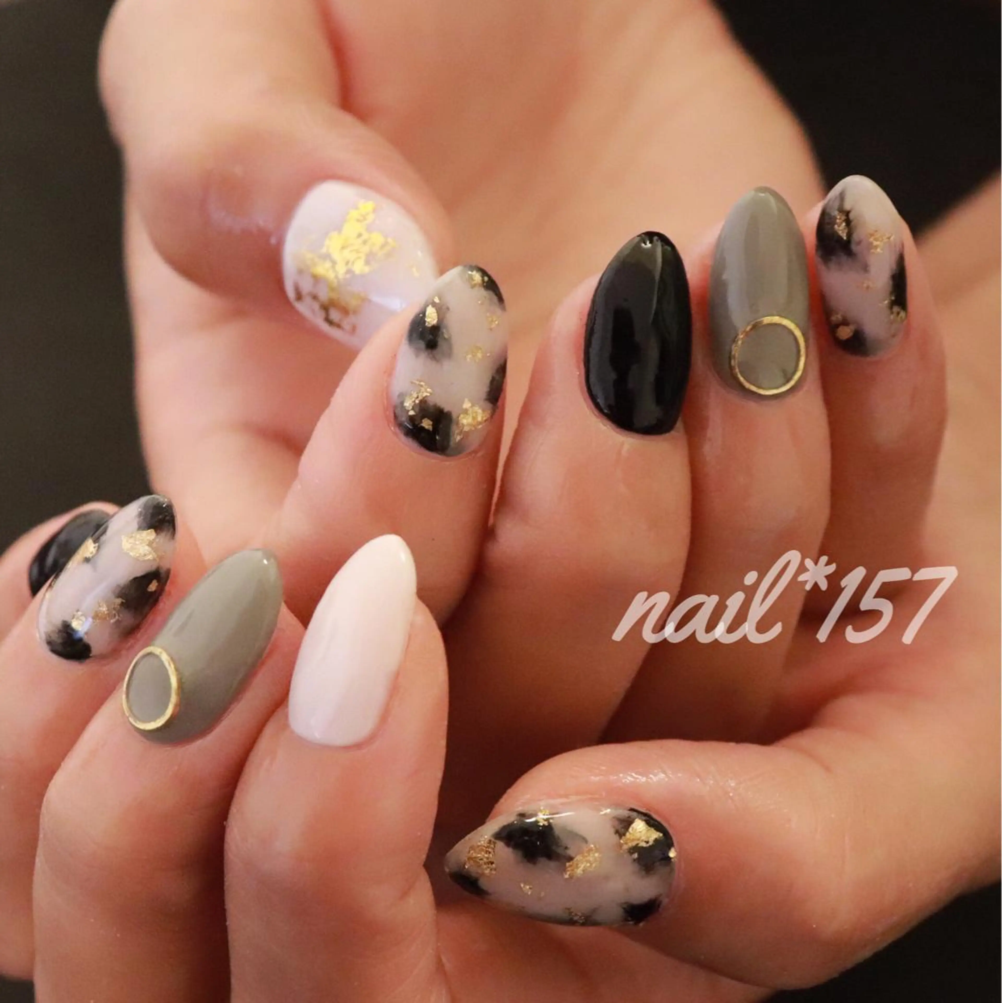 ネイル べっ甲ネイル nail*157 .のネイルデザイン